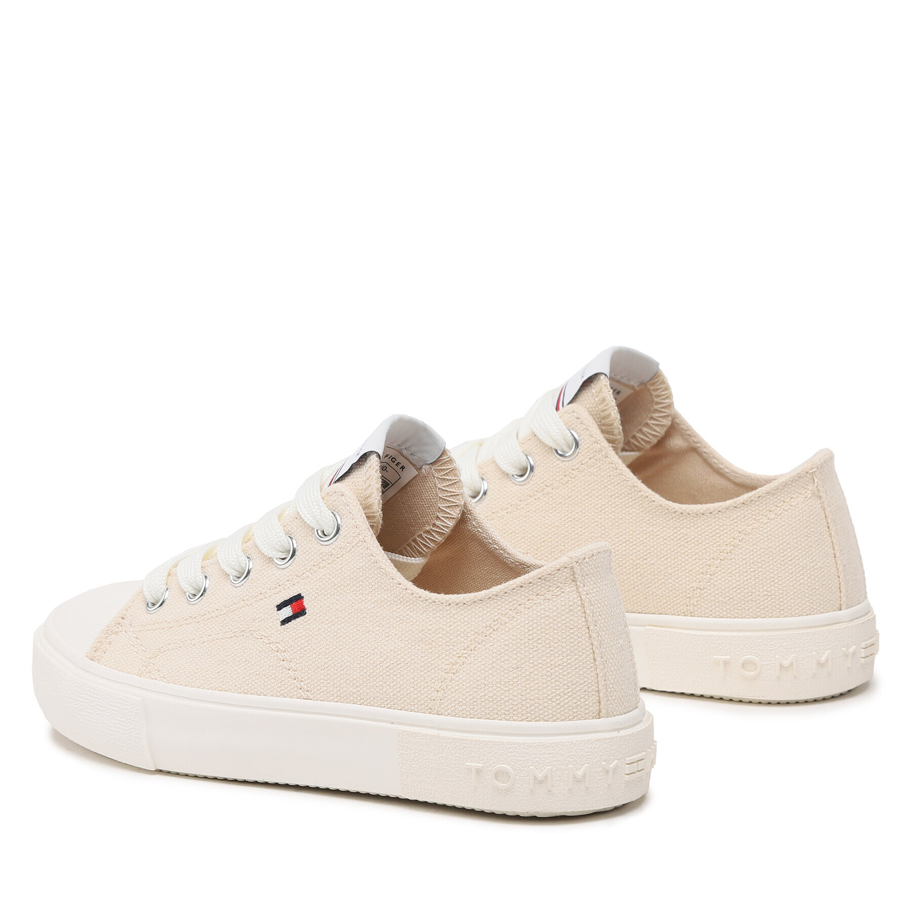 Tommy Hilfiger Modne superge Low Cut Lace-Up Sneaker T3X9-32827-0890 M Bež - Pepit.si