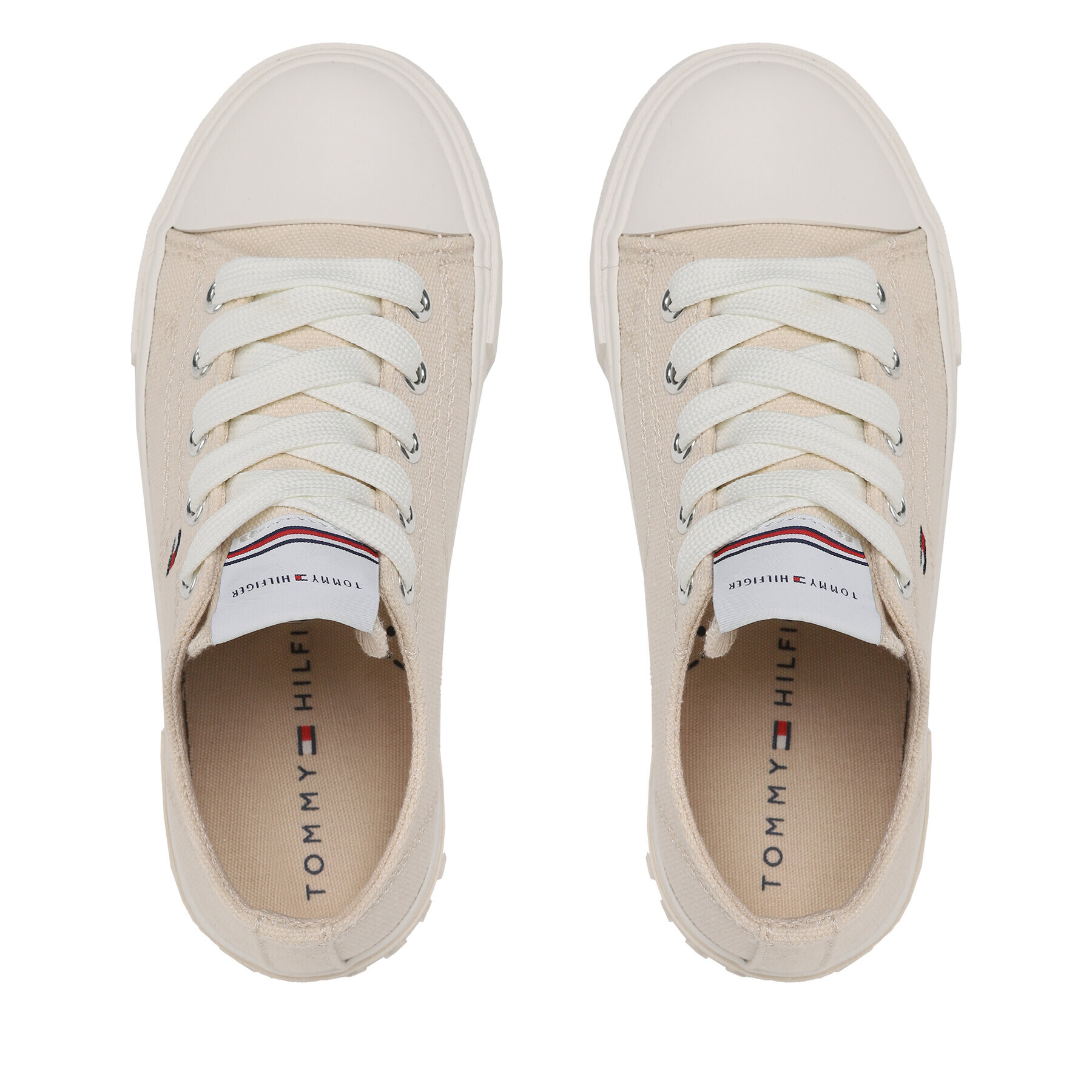 Tommy Hilfiger Modne superge Low Cut Lace-Up Sneaker T3X9-32827-0890 M Bež - Pepit.si