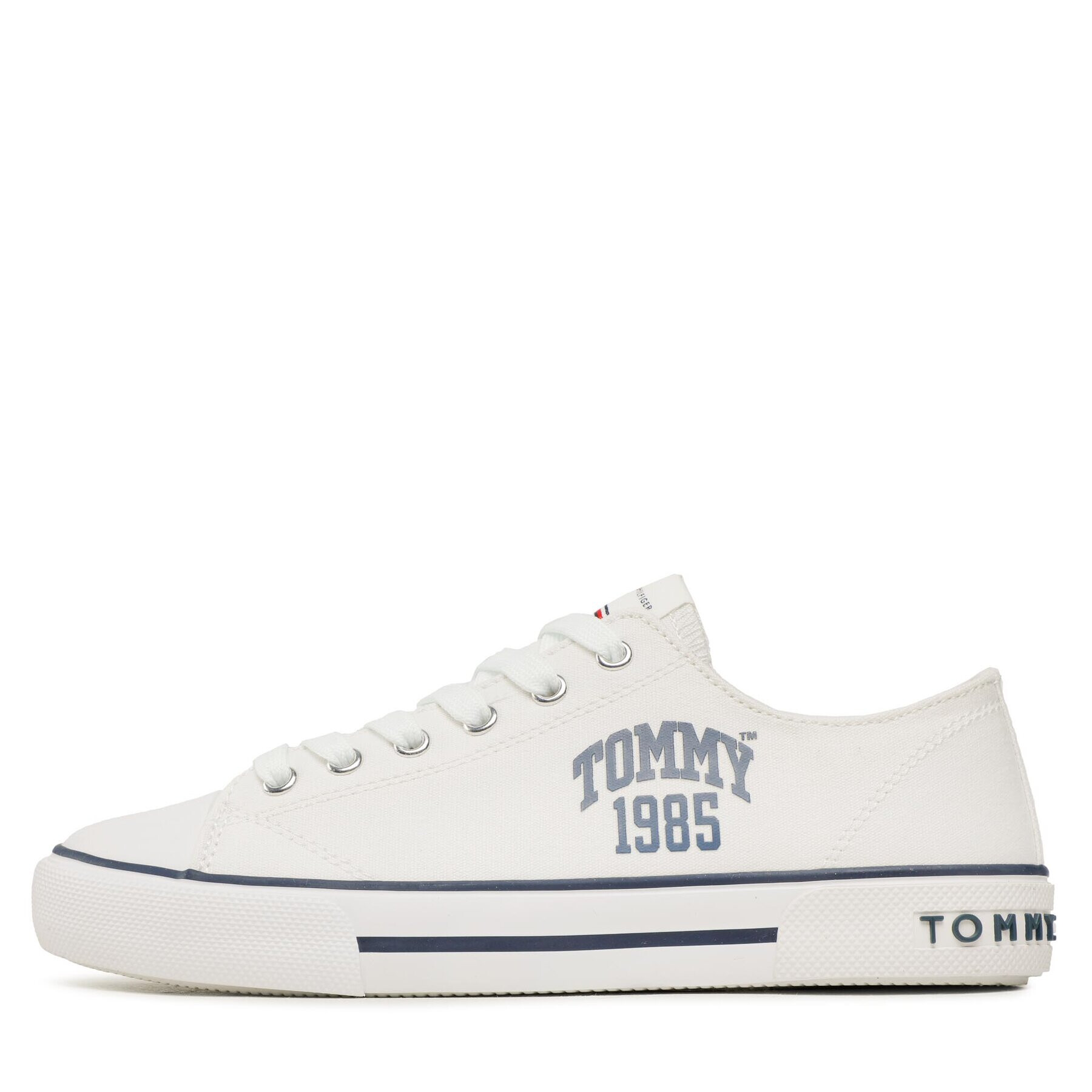 Tommy Hilfiger Modne superge Varisty Low Cut Lace-Up Sneaker T3X9-32833-0890 S Bela - Pepit.si