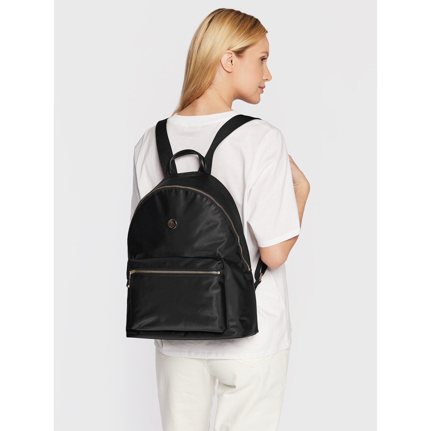 Tommy Hilfiger Nahrbtnik Poppy St Backpack AW0AW10264 Črna - Pepit.si