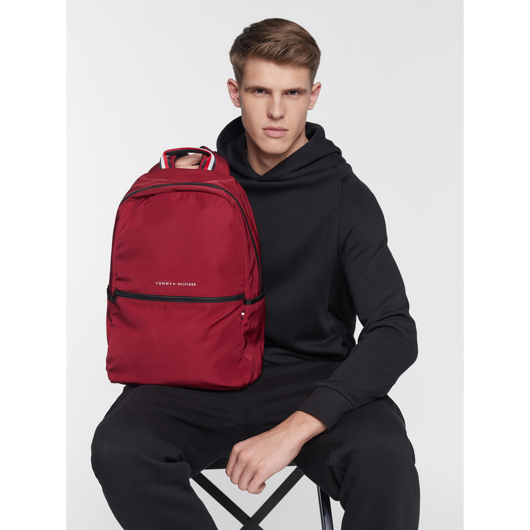 Tommy Hilfiger Nahrbtnik Th Horizon Backpack AM0AM10547 Bordo rdeča - Pepit.si