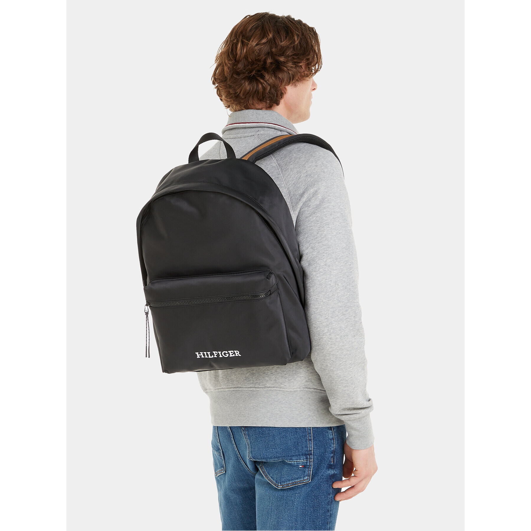 Tommy Hilfiger Nahrbtnik Th Monotype Dome Backpack AM0AM12112 Črna - Pepit.si