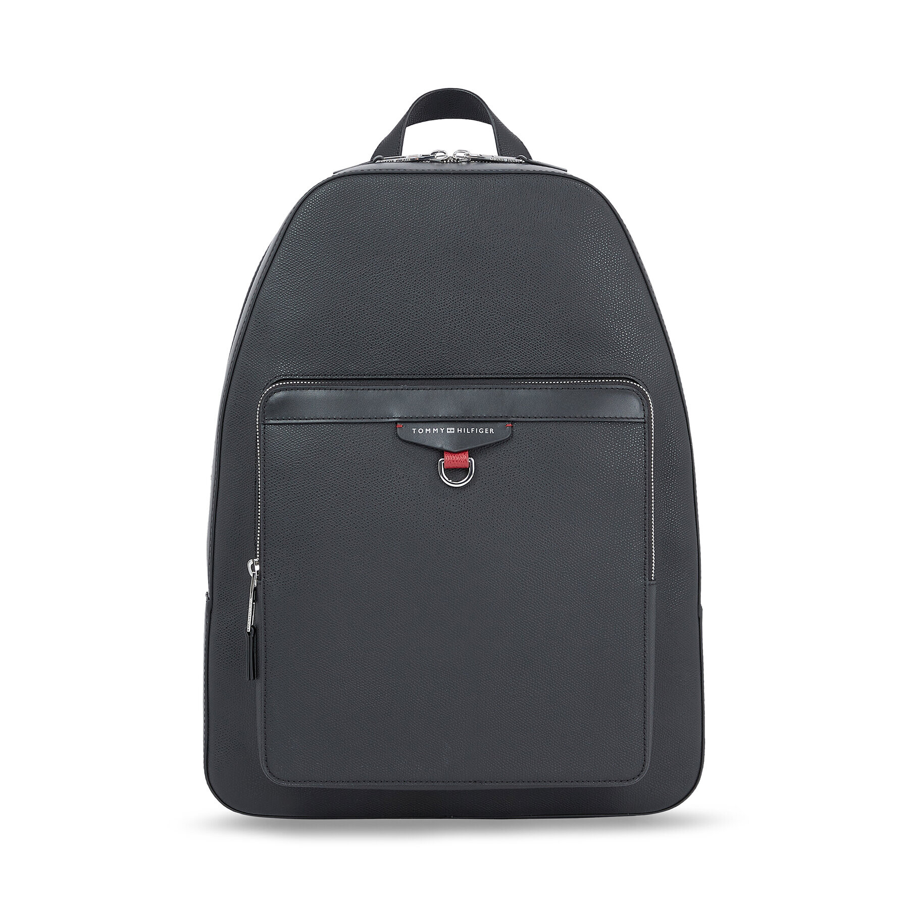 Tommy Hilfiger Nahrbtnik Th Structured Leather Backpack AM0AM11561 Črna - Pepit.si