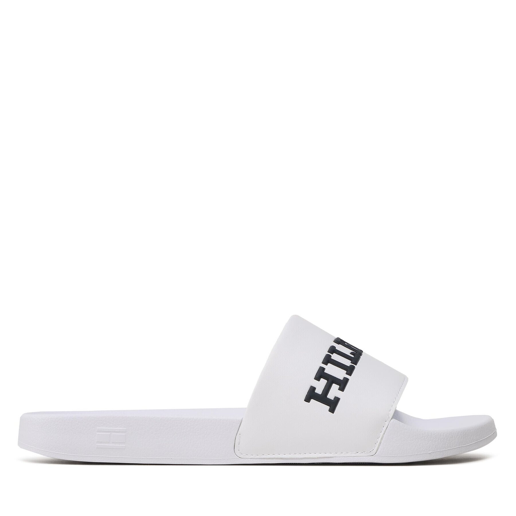 Tommy Hilfiger Natikači 3D Print Hilfiger Pool Slide FM0FM04612 Bela - Pepit.si