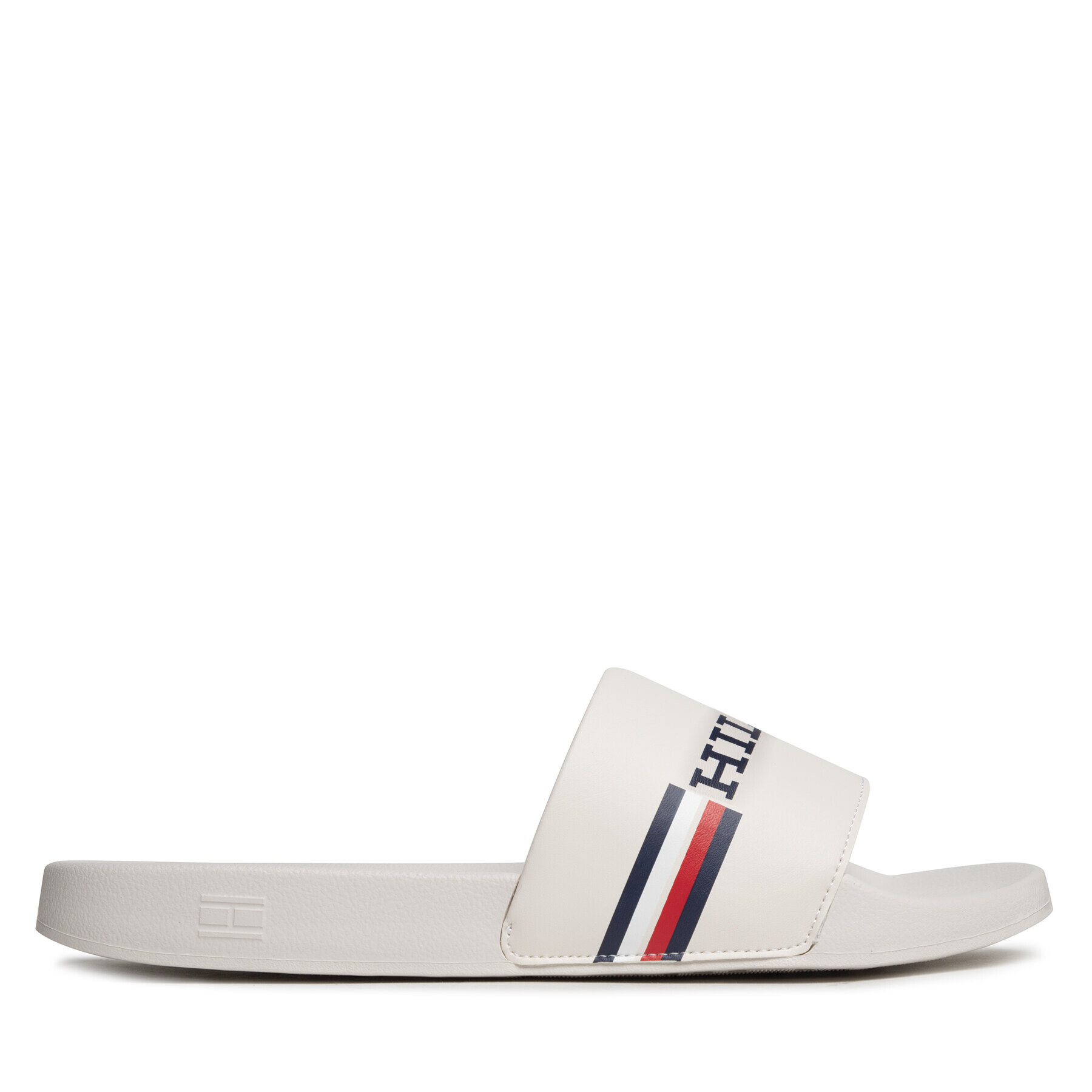 Tommy Hilfiger Natikači Corporate Flag Pool Slide FM0FM04613 Bela - Pepit.si