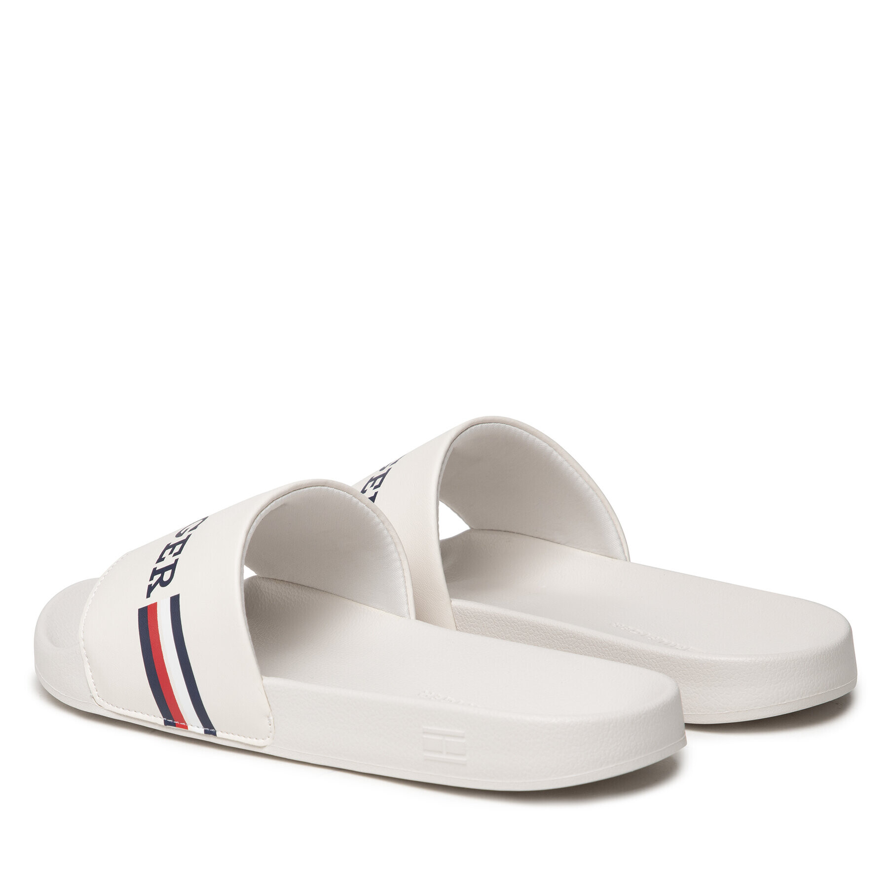 Tommy Hilfiger Natikači Corporate Flag Pool Slide FM0FM04613 Bela - Pepit.si