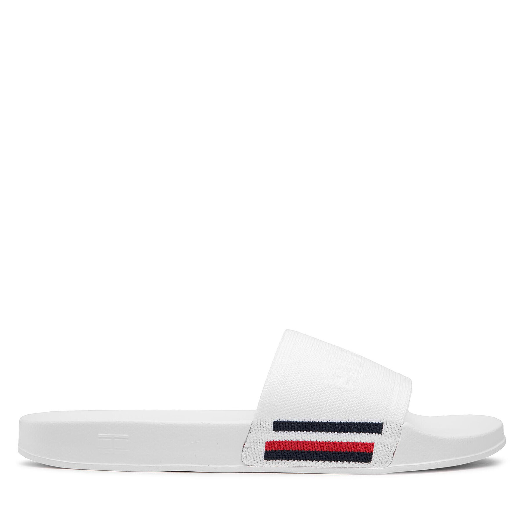 Tommy Hilfiger Natikači Corporate Knitted Beach Sandal FM0FM04062 Bela - Pepit.si