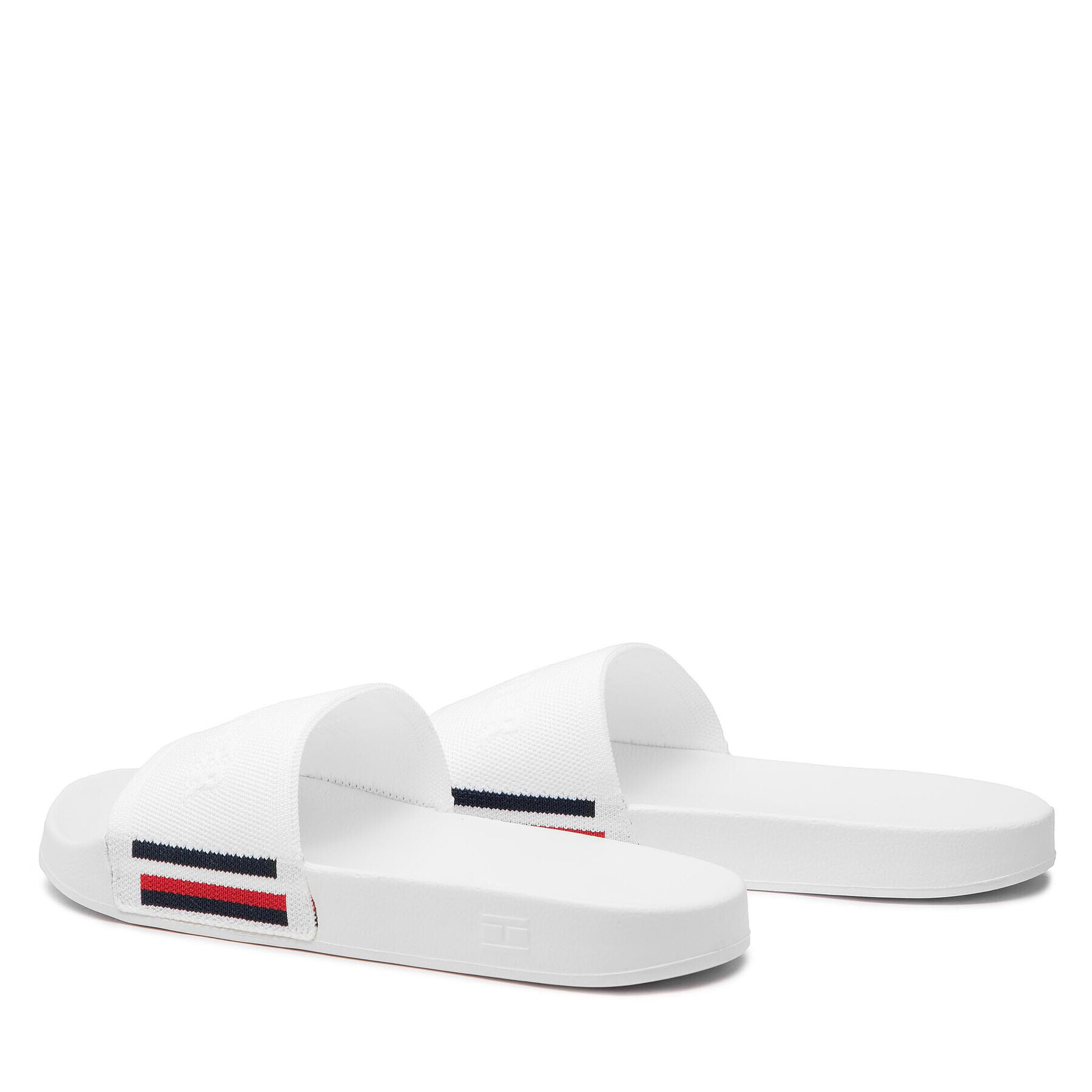 Tommy Hilfiger Natikači Corporate Knitted Beach Sandal FM0FM04062 Bela - Pepit.si