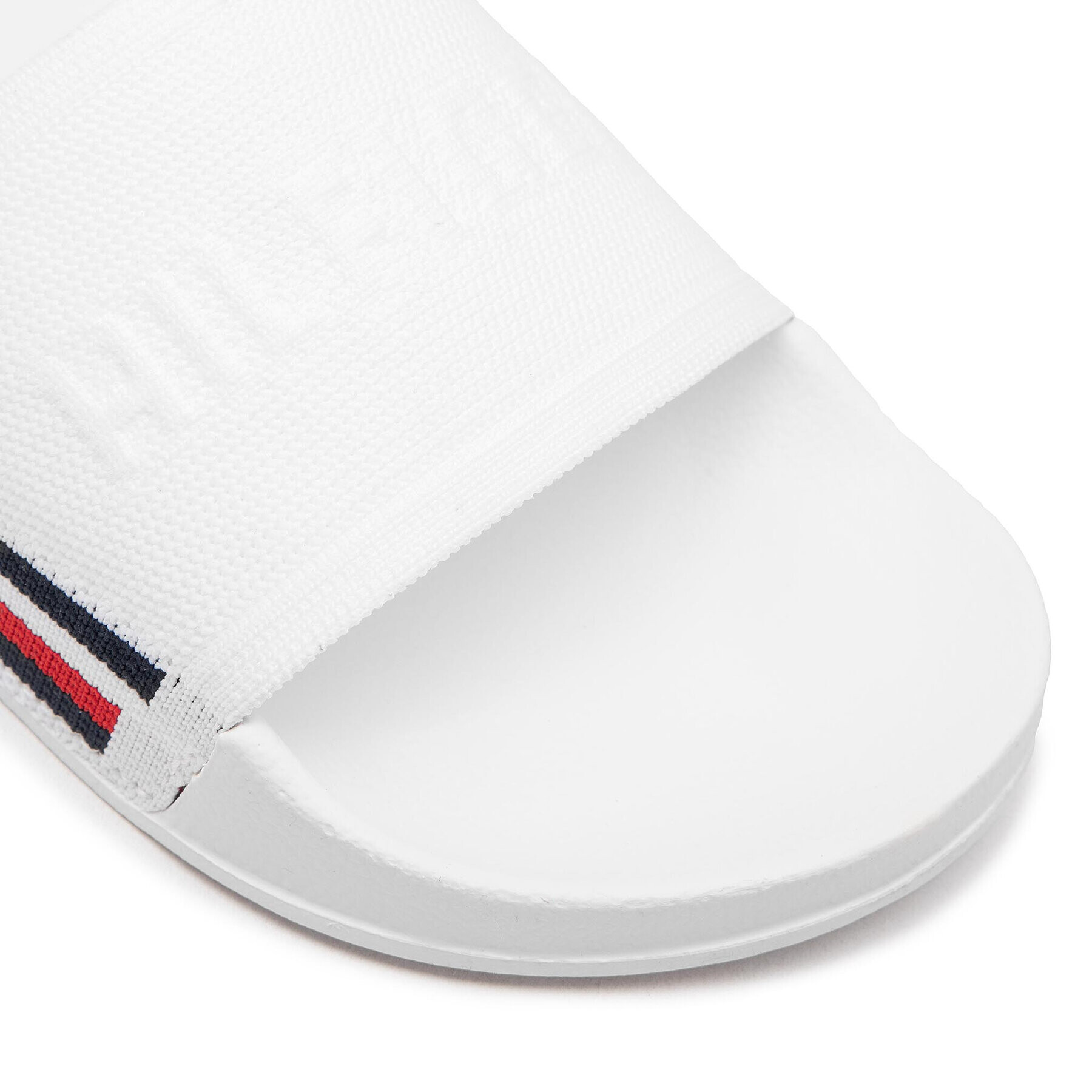 Tommy Hilfiger Natikači Corporate Knitted Beach Sandal FM0FM04062 Bela - Pepit.si