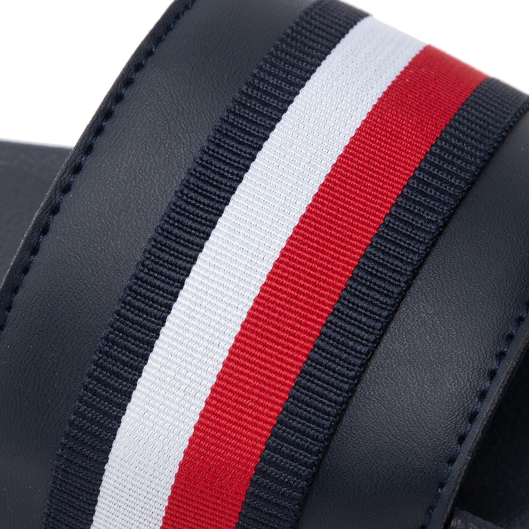 Tommy Hilfiger Natikači Corporate Web Detail Slide FW0FW06719 Mornarsko modra - Pepit.si