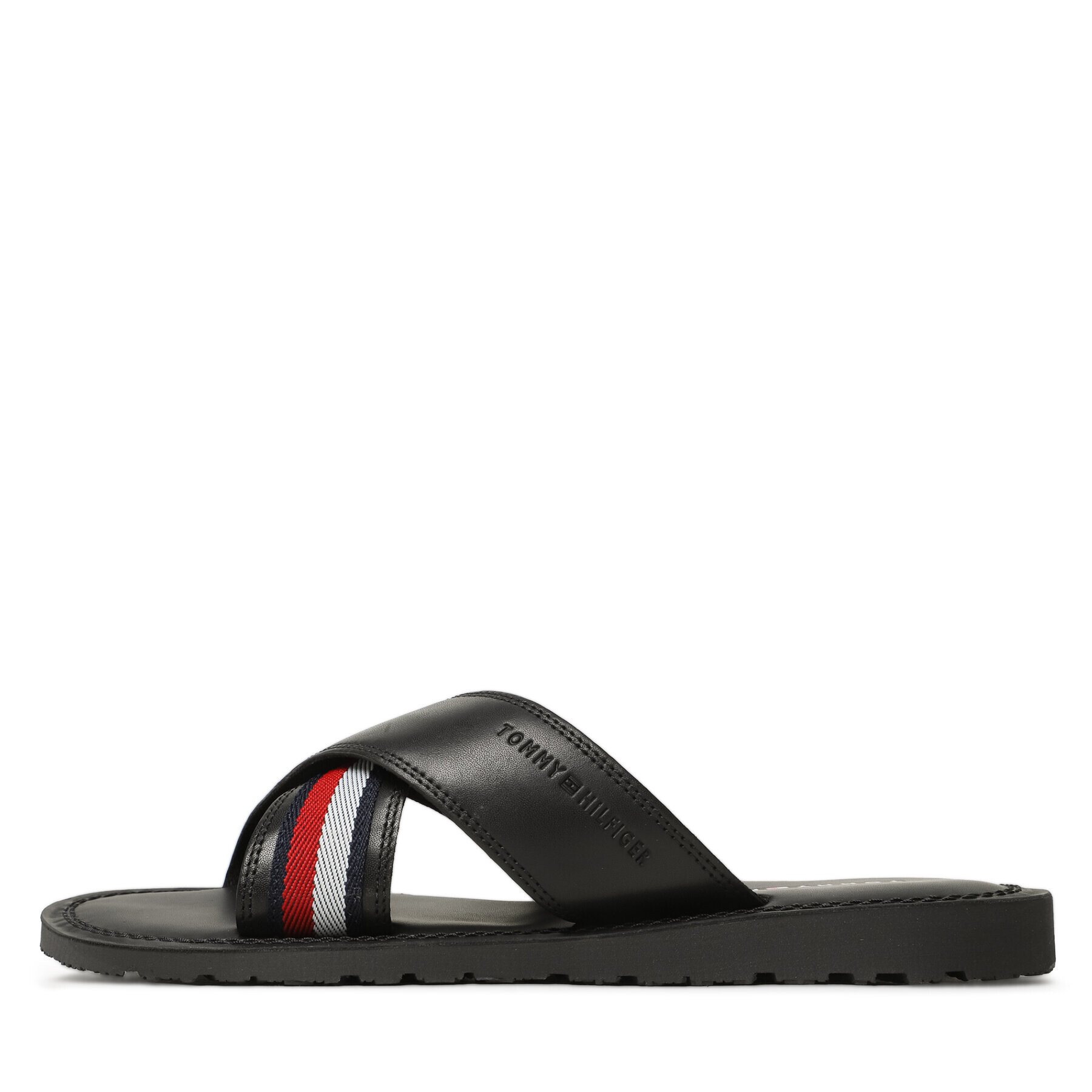 Tommy Hilfiger Natikači Criss Cross Sandal FM0FM04457 Črna - Pepit.si