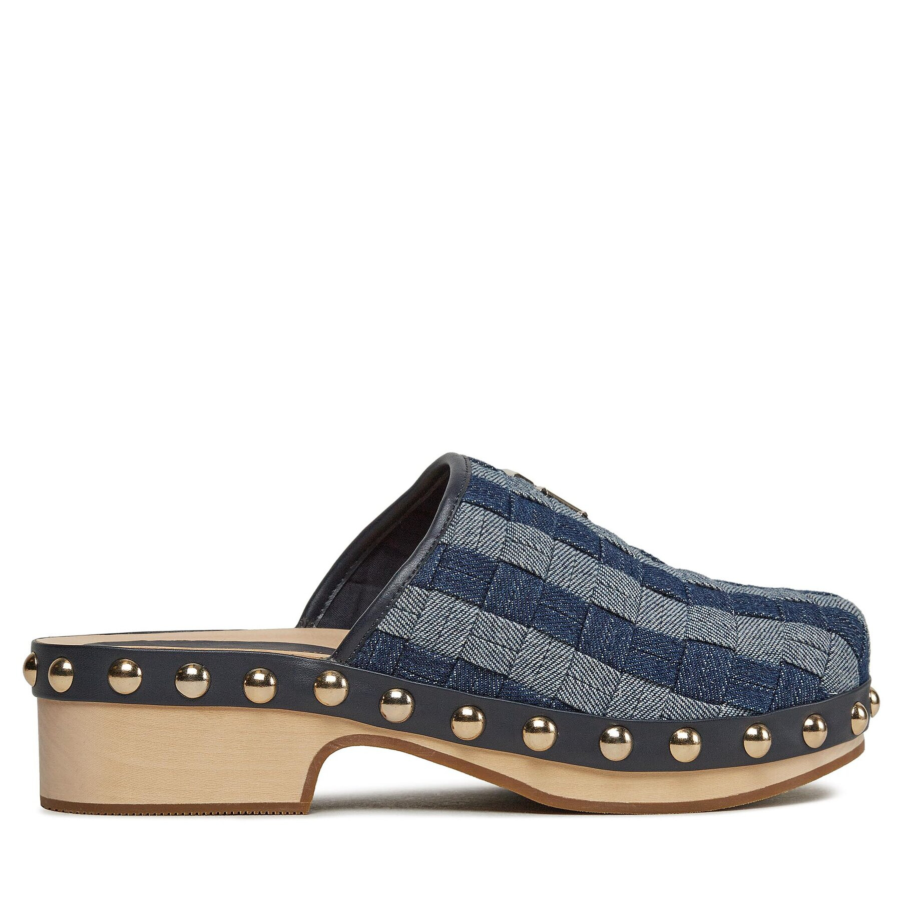 Tommy Hilfiger Natikači Denim Contrast Clog FW0FW07410 Mornarsko modra - Pepit.si