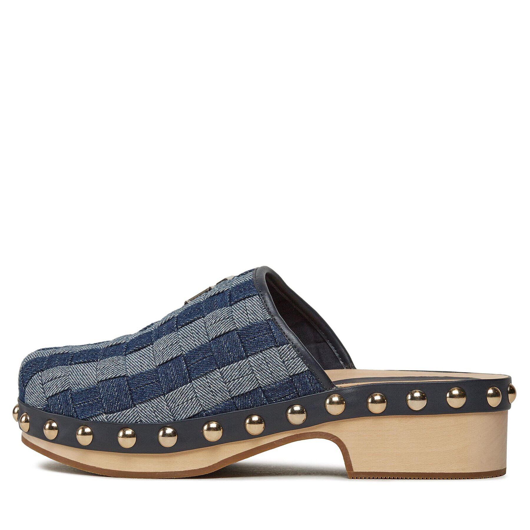 Tommy Hilfiger Natikači Denim Contrast Clog FW0FW07410 Mornarsko modra - Pepit.si