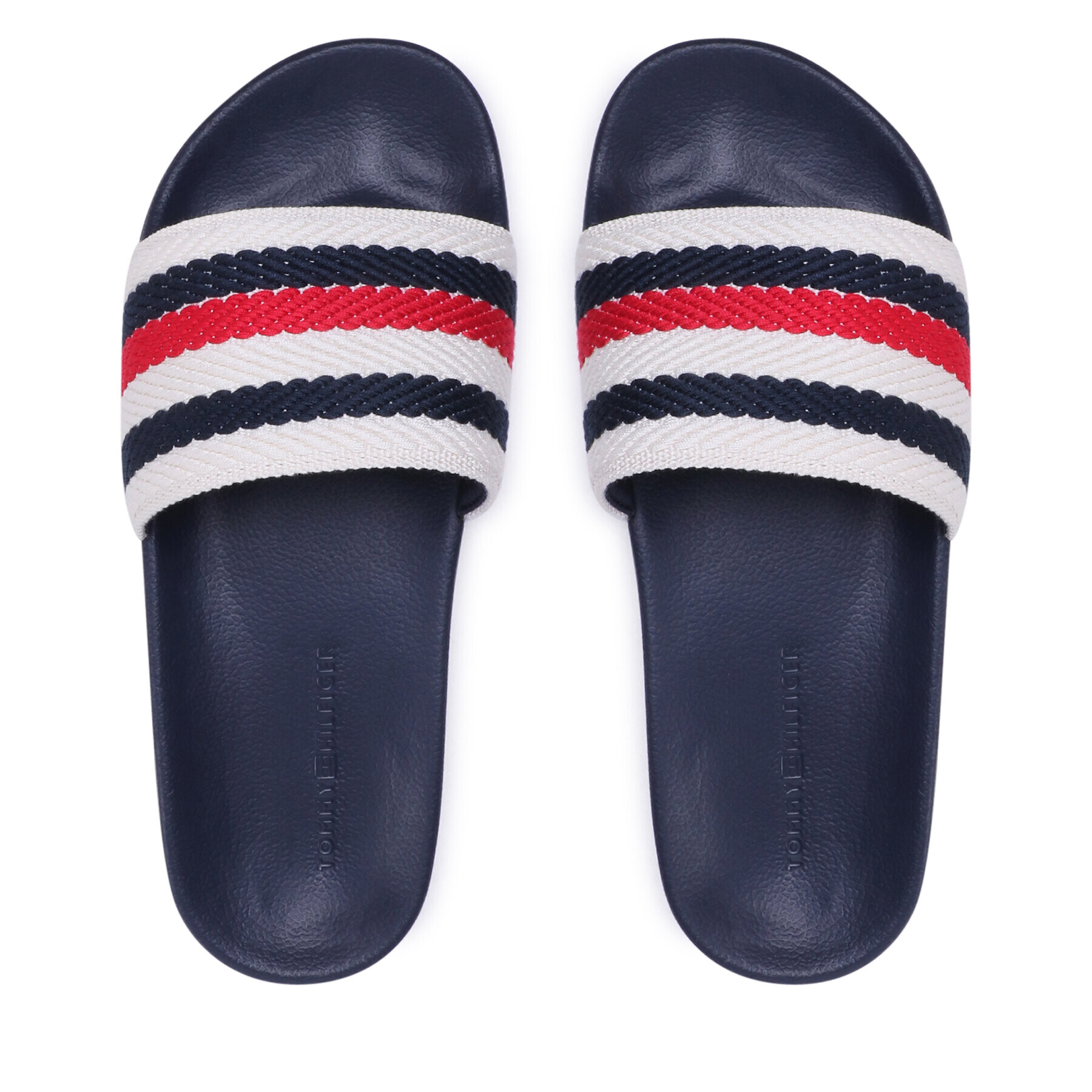 Tommy Hilfiger Natikači Essential Pool Slide FW0FW07151 Écru - Pepit.si