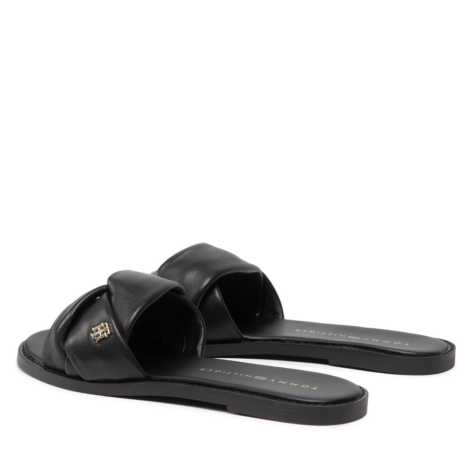 Tommy Hilfiger Natikači Feminine Weave Flat Sandal FW0FW06669 Črna - Pepit.si