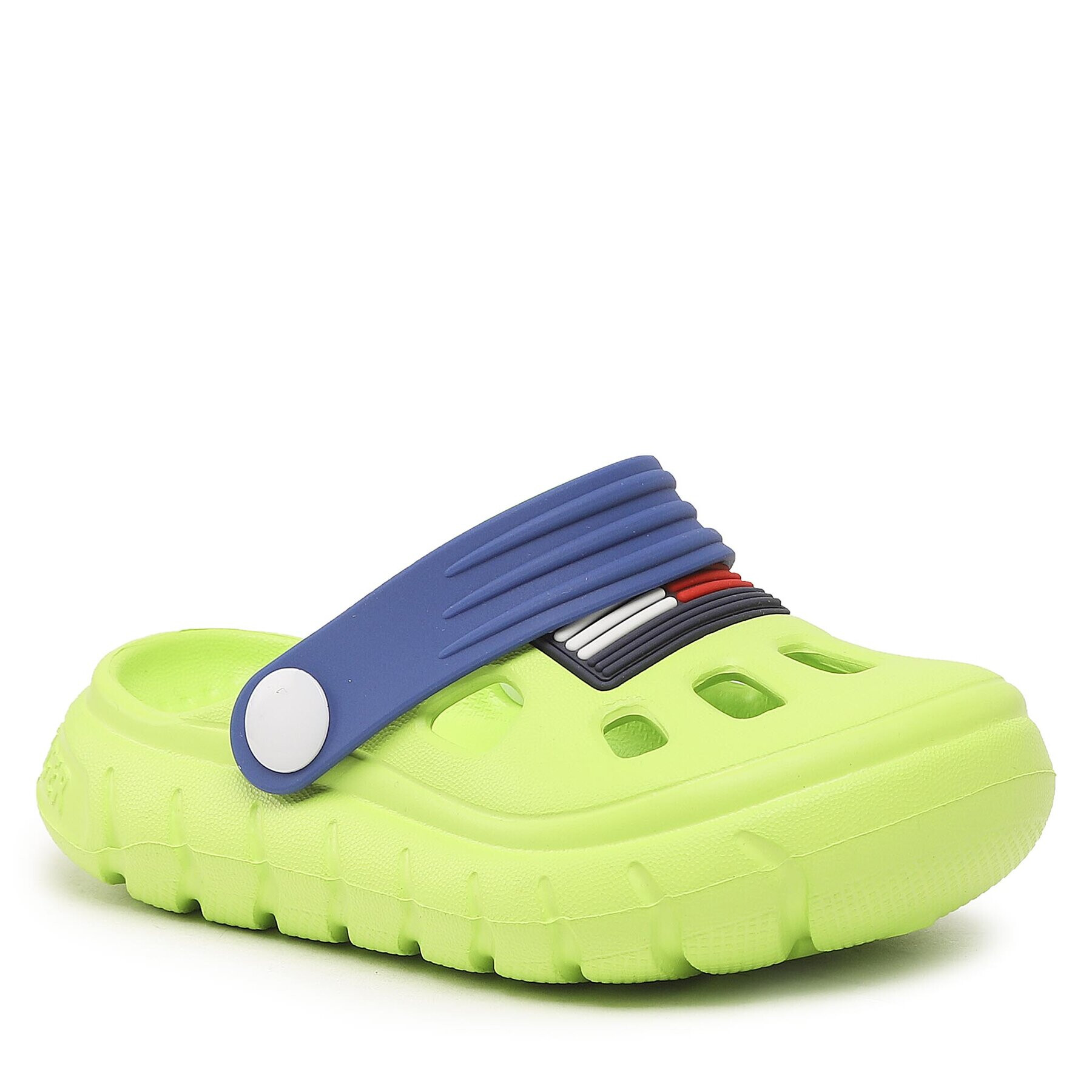 Tommy Hilfiger Natikači Flag Cofy Sandal T3X2-32915-0083 M Zelena - Pepit.si