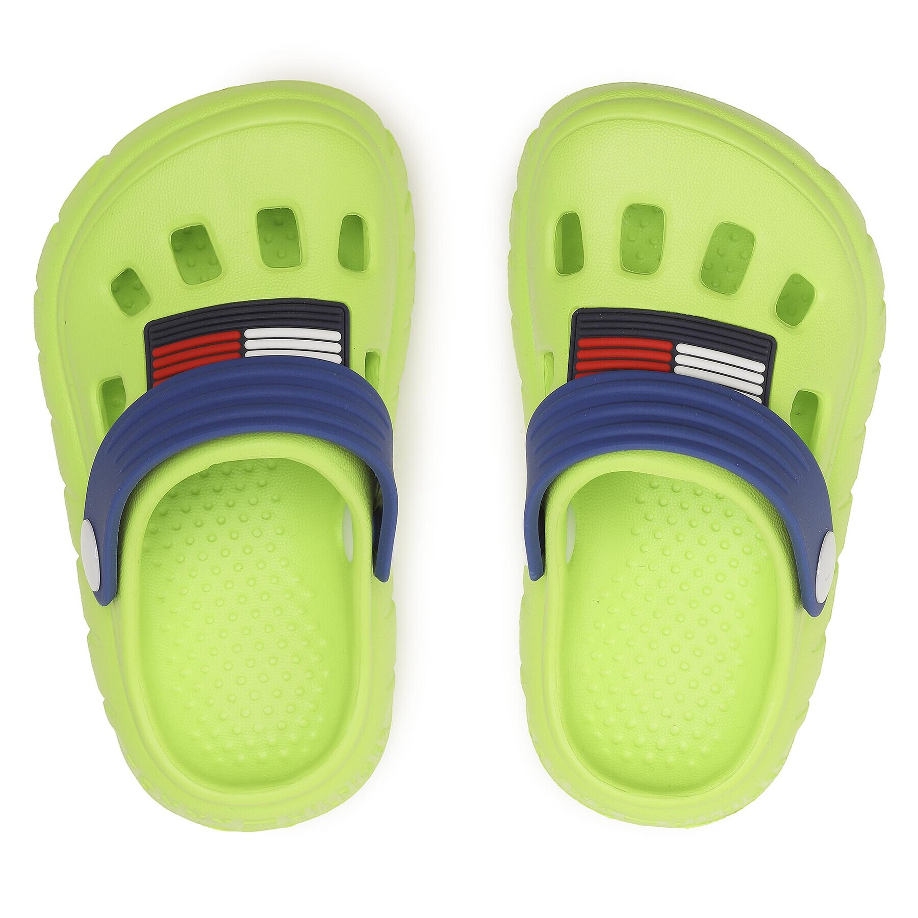 Tommy Hilfiger Natikači Flag Cofy Sandal T3X2-32915-0083 M Zelena - Pepit.si