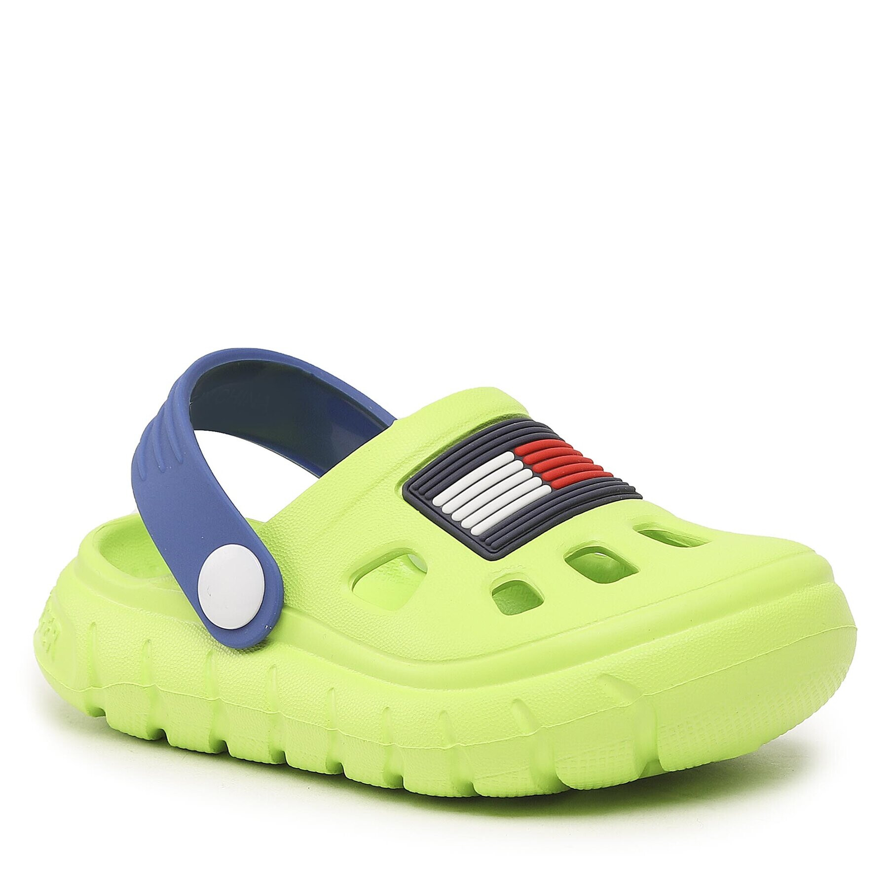 Tommy Hilfiger Natikači Flag Cofy Sandal T3X2-32915-0083 M Zelena - Pepit.si