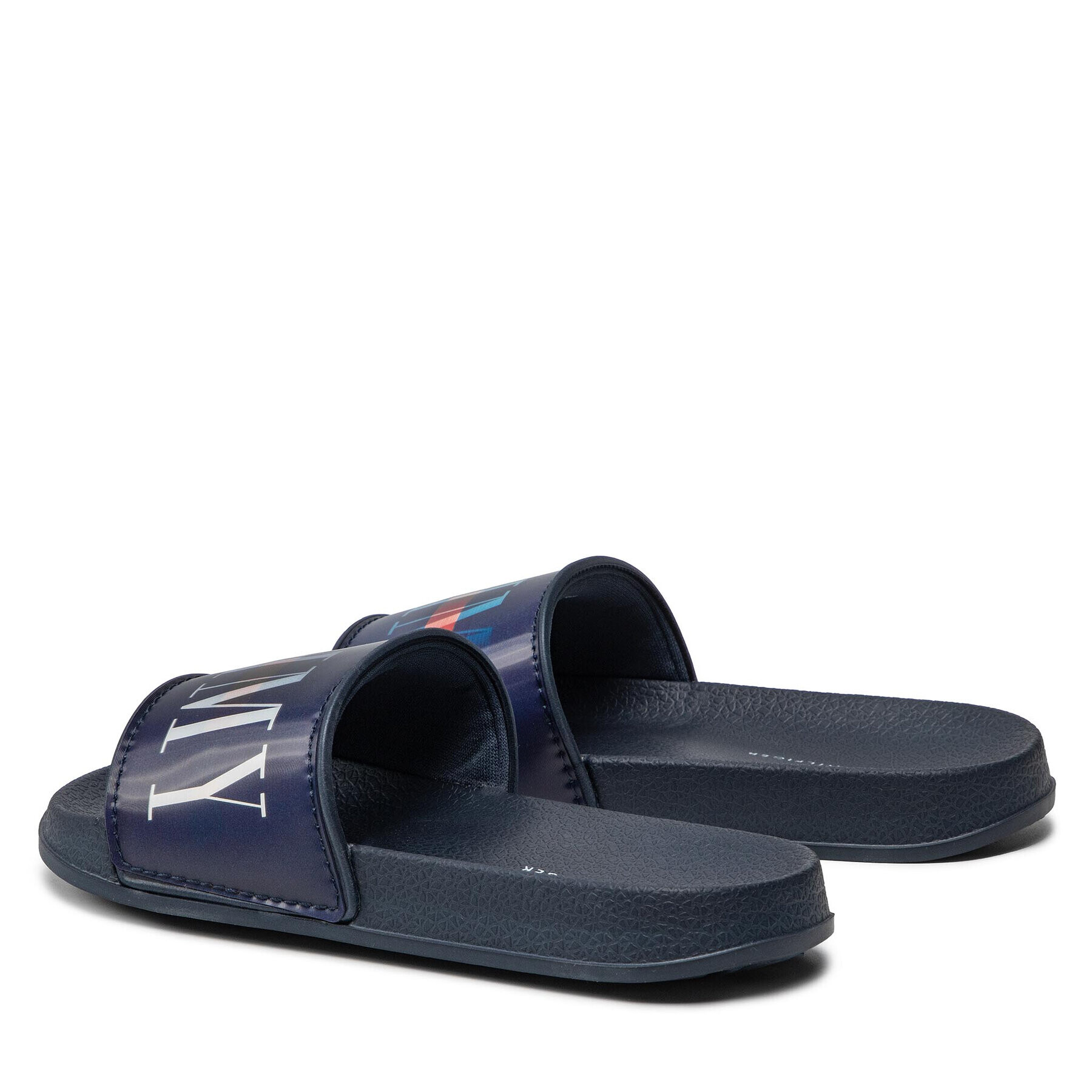 Tommy Hilfiger Natikači Holographic Pool Slide T3B0-32276-1172 M Mornarsko modra - Pepit.si