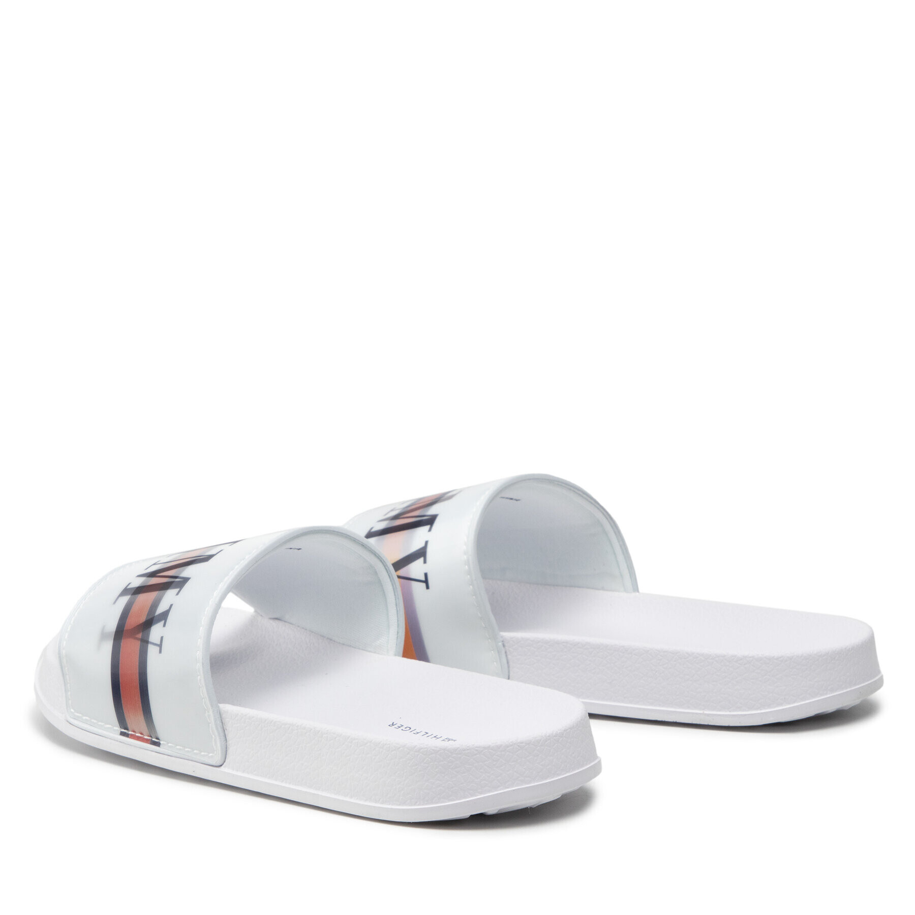 Tommy Hilfiger Natikači Holographic Pool Slide T3B0-32276-1172 S Bela - Pepit.si