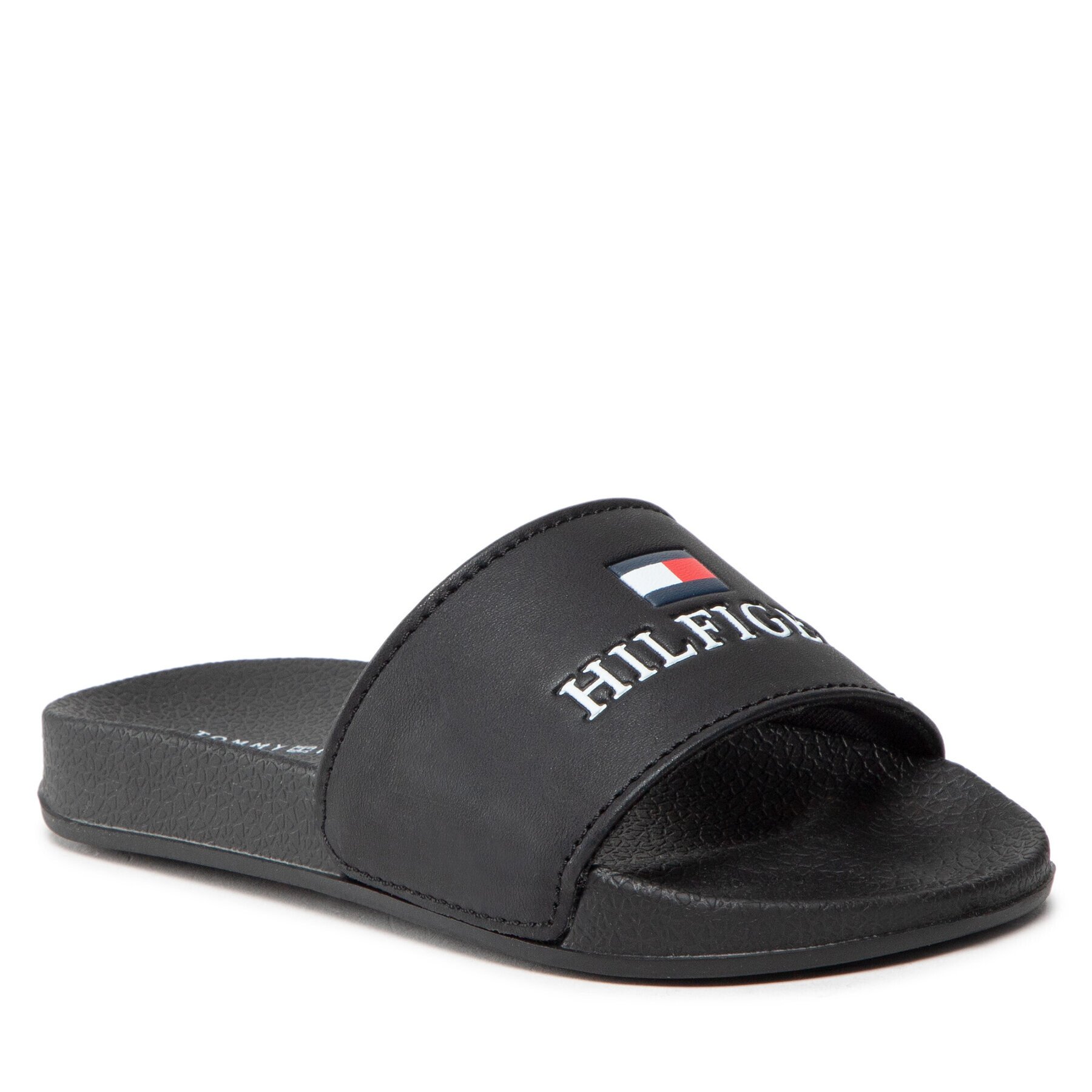 Tommy Hilfiger Natikači Logo Print Pool Slide T3B0-32574-1172 M Črna - Pepit.si