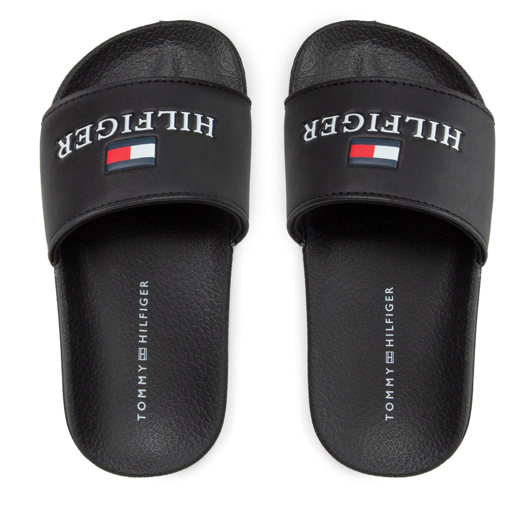 Tommy Hilfiger Natikači Logo Print Pool Slide T3B0-32574-1172 M Črna - Pepit.si