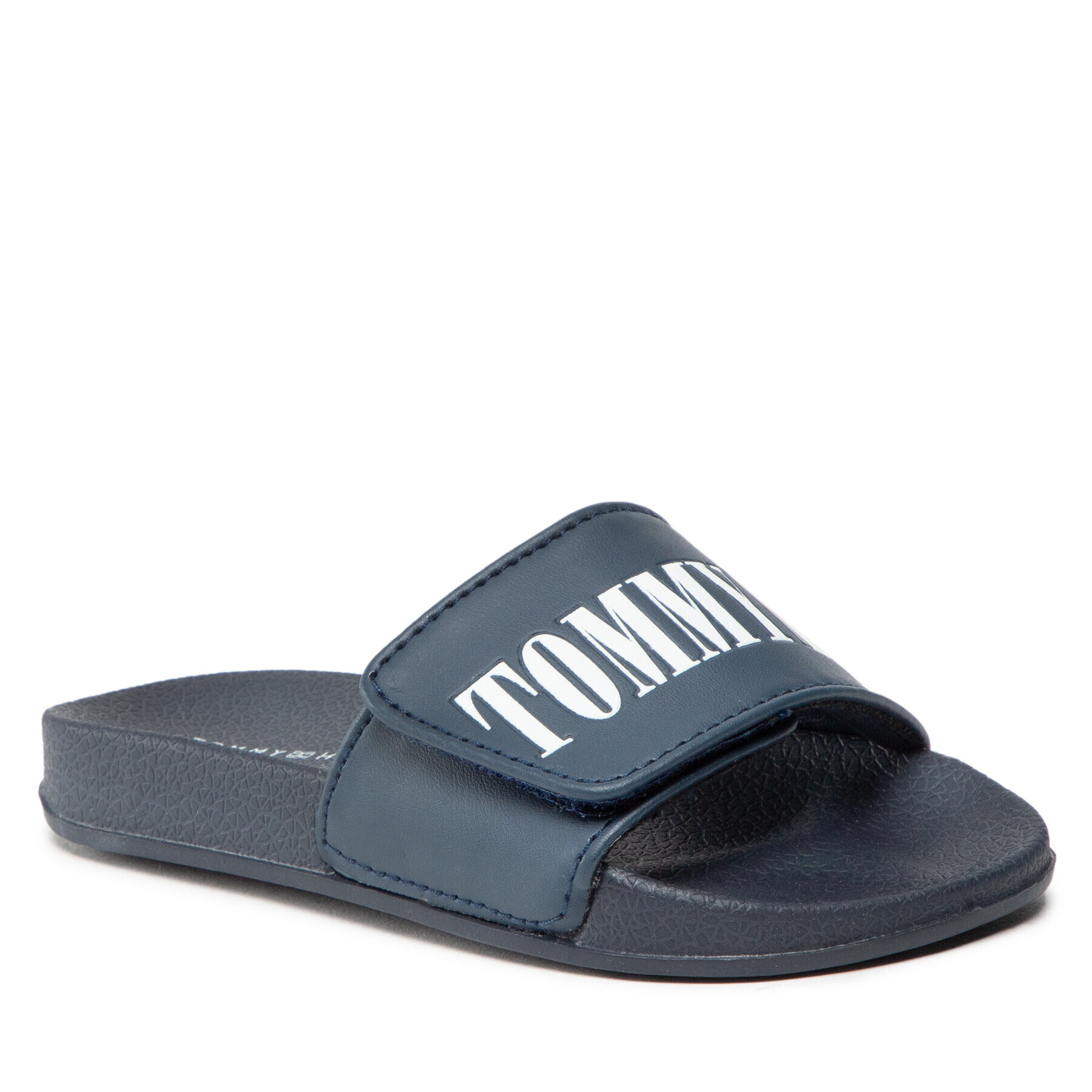 Tommy Hilfiger Natikači Maxi Velcro Pool Slide T3B0-32575-1172 M Mornarsko modra - Pepit.si