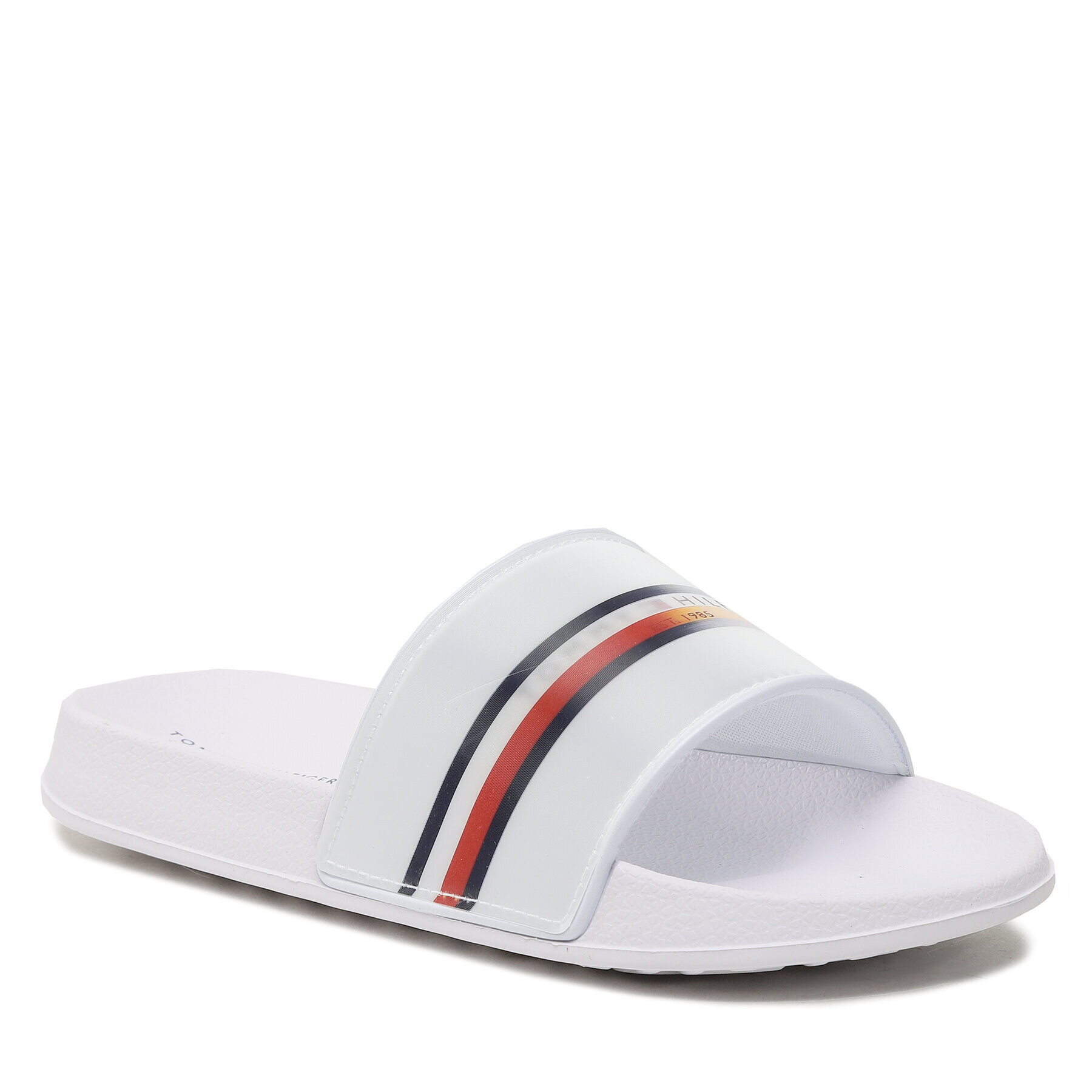 Tommy Hilfiger Natikači Reflective Pool Slide T3B0-32931-1172 S Bela - Pepit.si