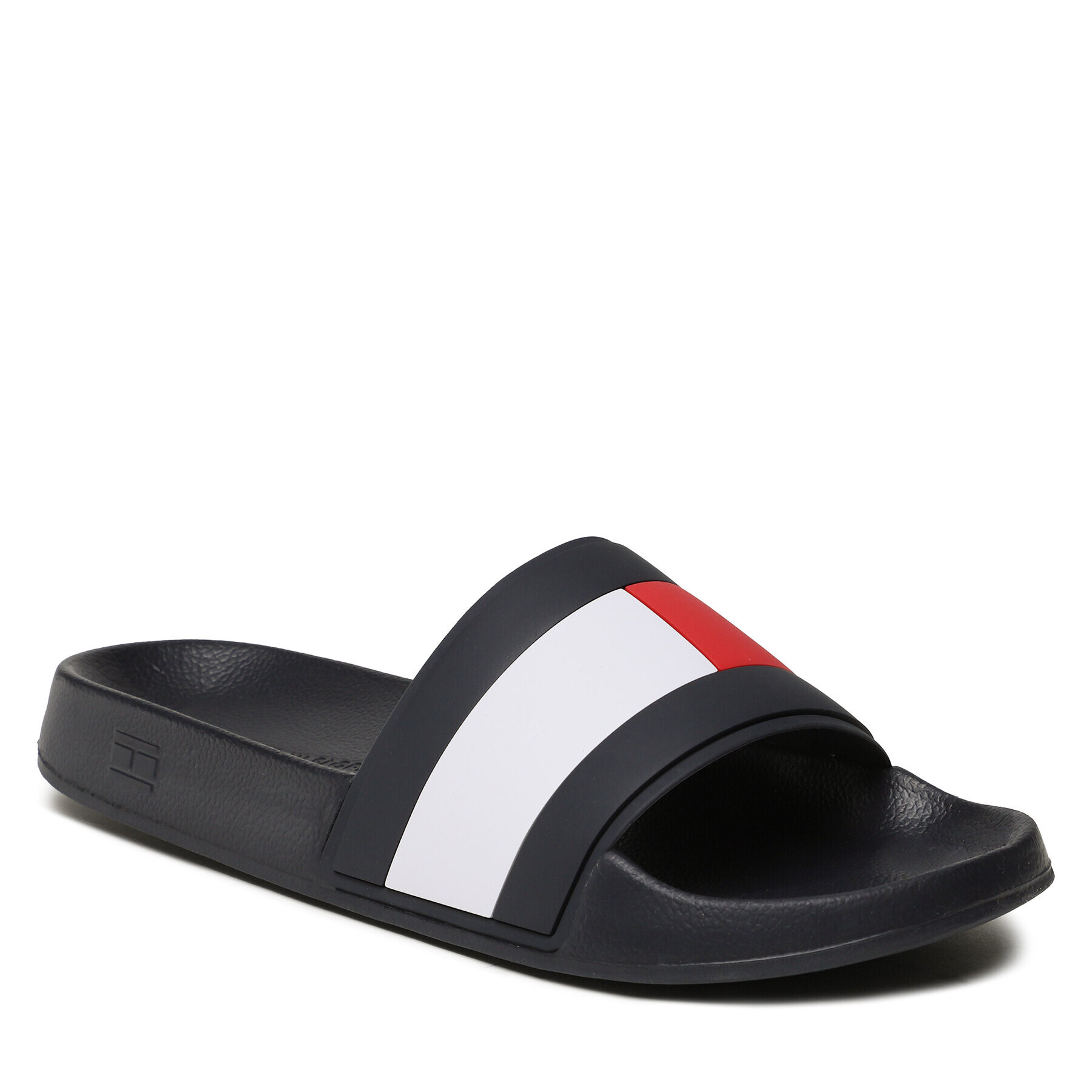 Tommy Hilfiger Natikači Rubber Th Flag Pool Slide FM0FM04236 Mornarsko modra - Pepit.si