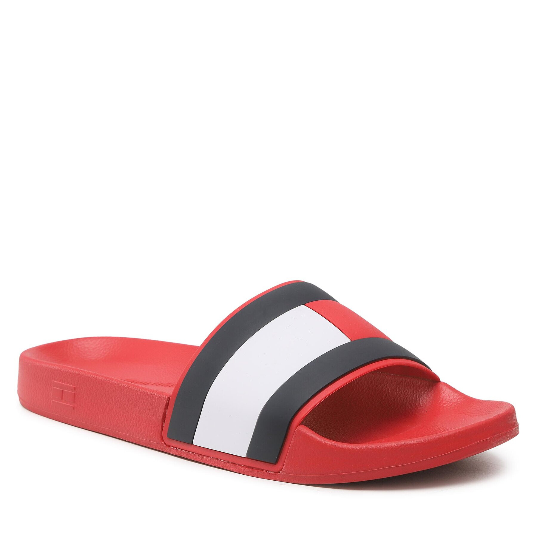 Tommy Hilfiger Natikači Rubber Th Flag Pool Slide FM0FM04263 Rdeča - Pepit.si