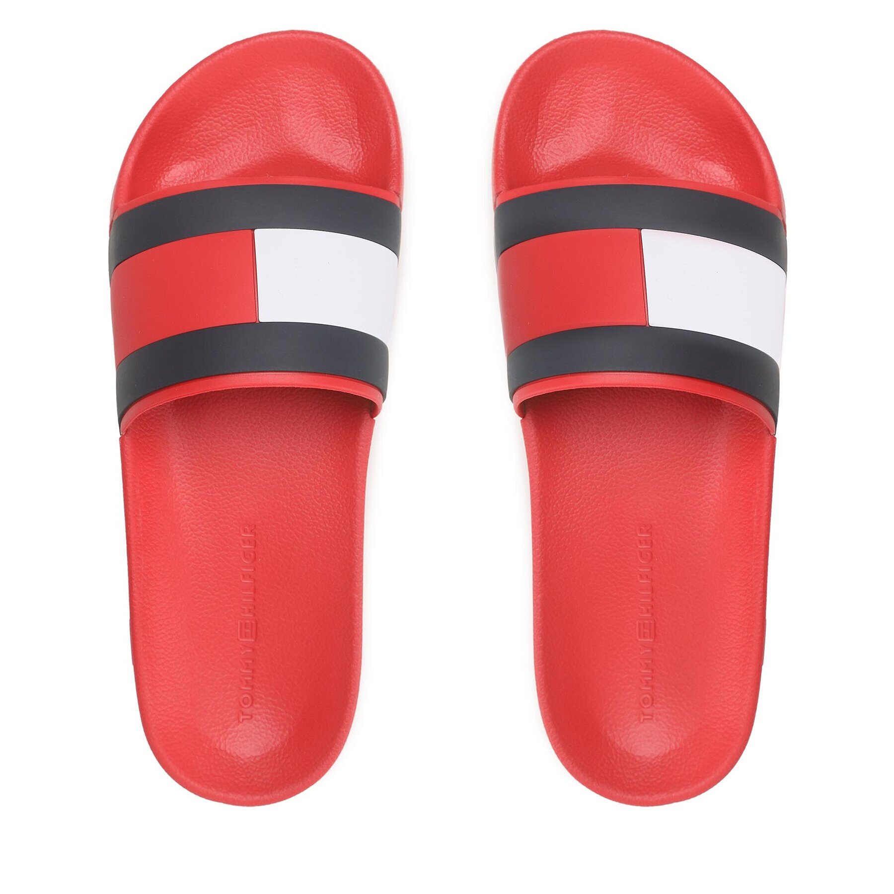 Tommy Hilfiger Natikači Rubber Th Flag Pool Slide FM0FM04263 Rdeča - Pepit.si