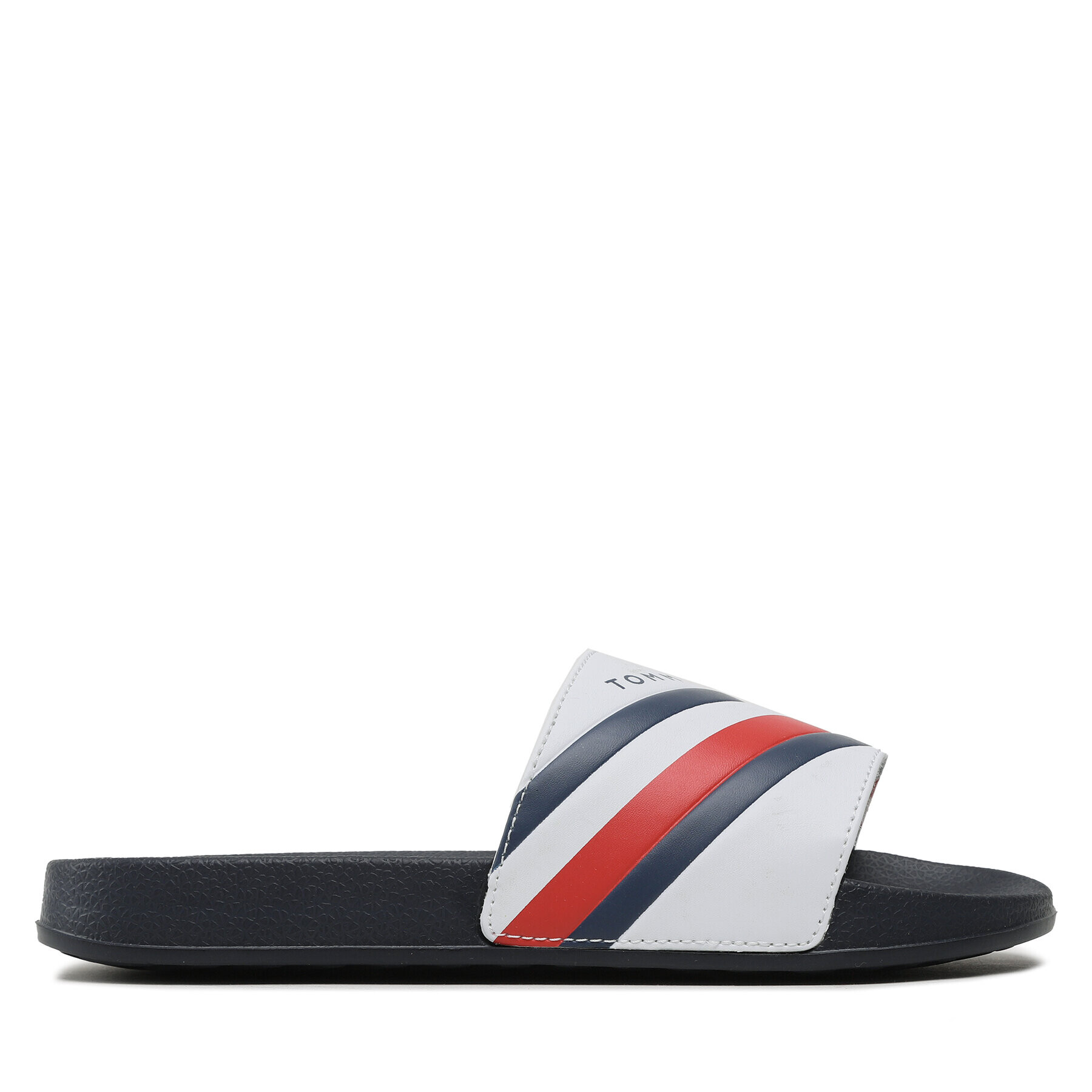 Tommy Hilfiger Natikači Stripes Pool Slide T3B0-32932-1172 S Bela - Pepit.si