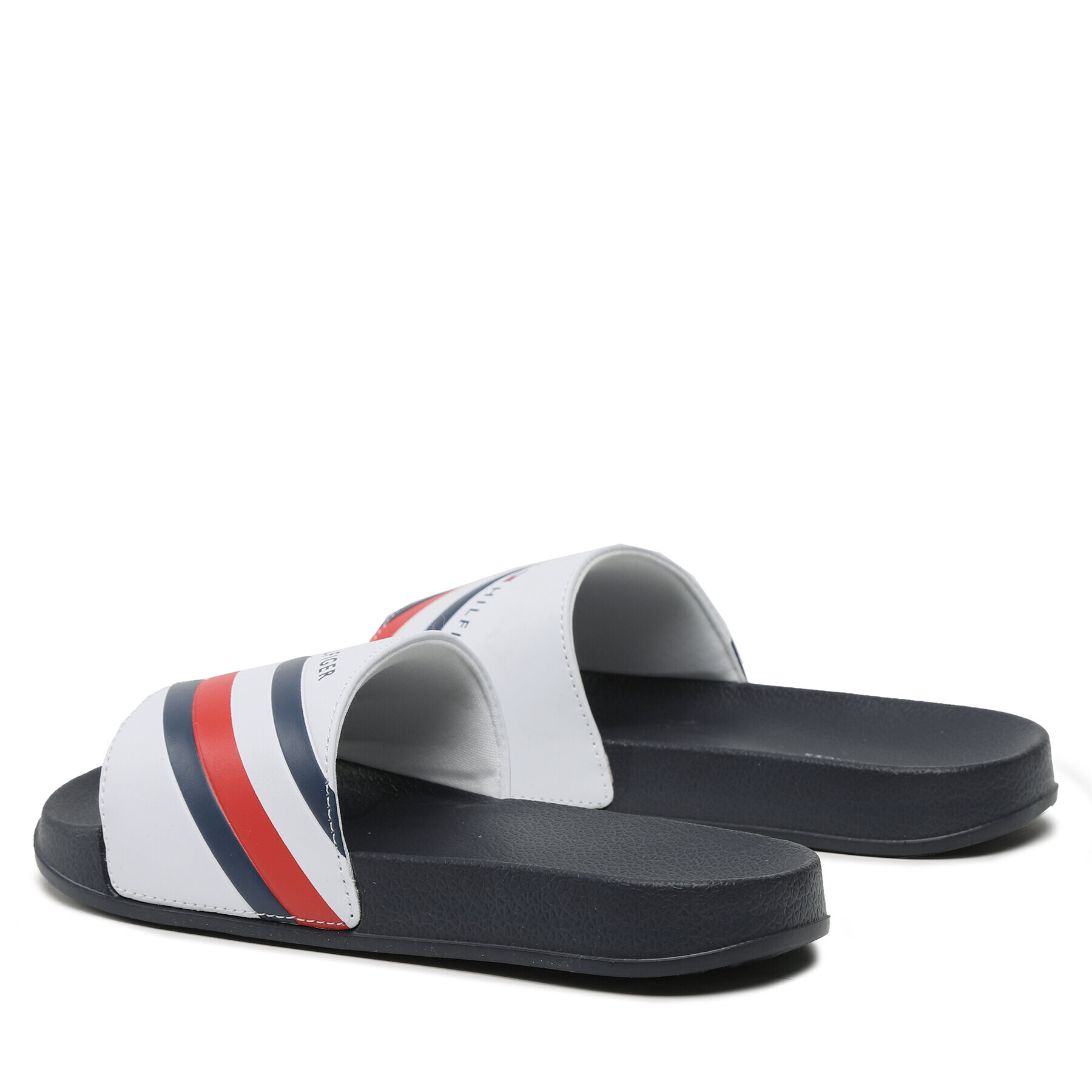 Tommy Hilfiger Natikači Stripes Pool Slide T3B0-32932-1172 S Bela - Pepit.si