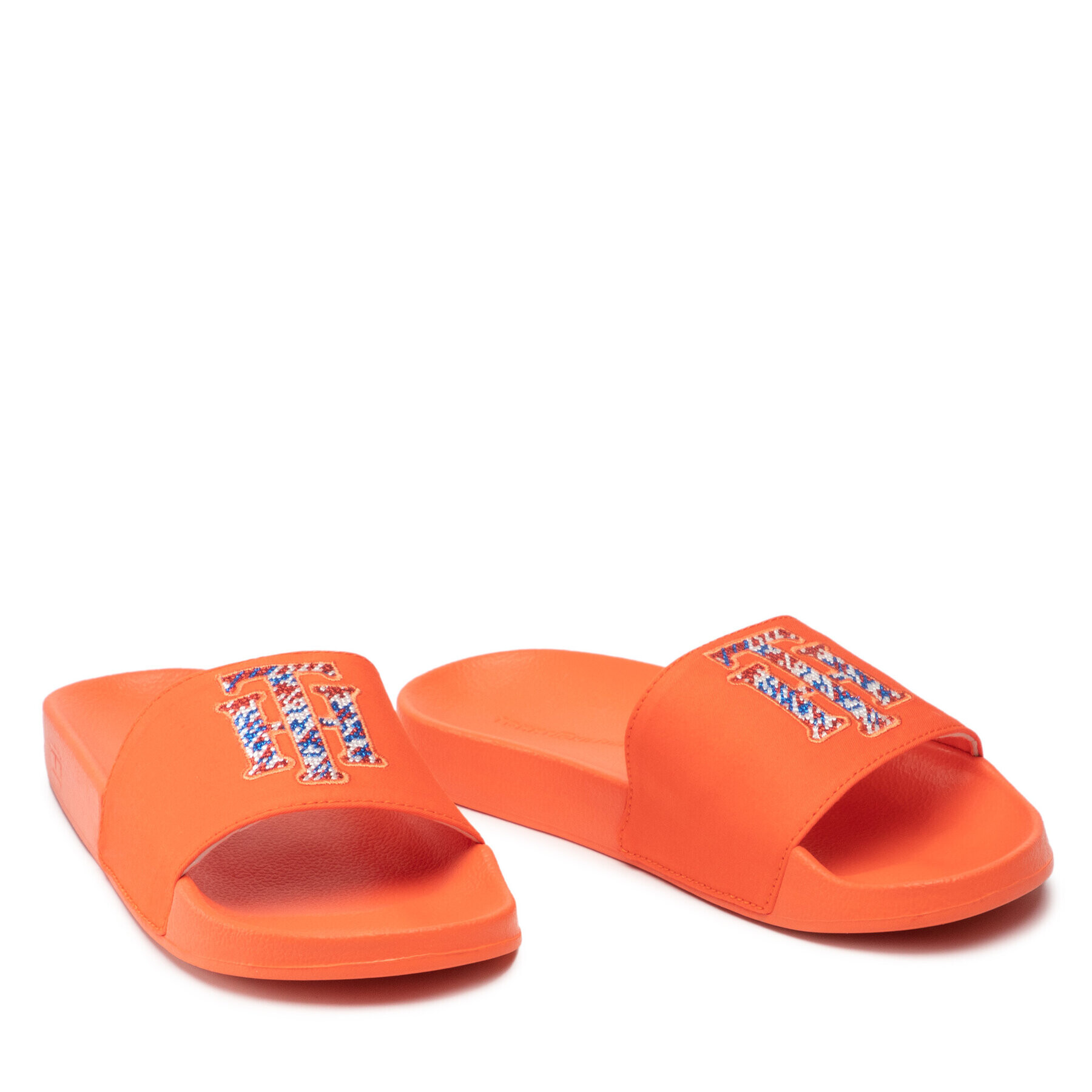 Tommy Hilfiger Natikači Th Logo Pool Slide FW0FW06420 Oranžna - Pepit.si