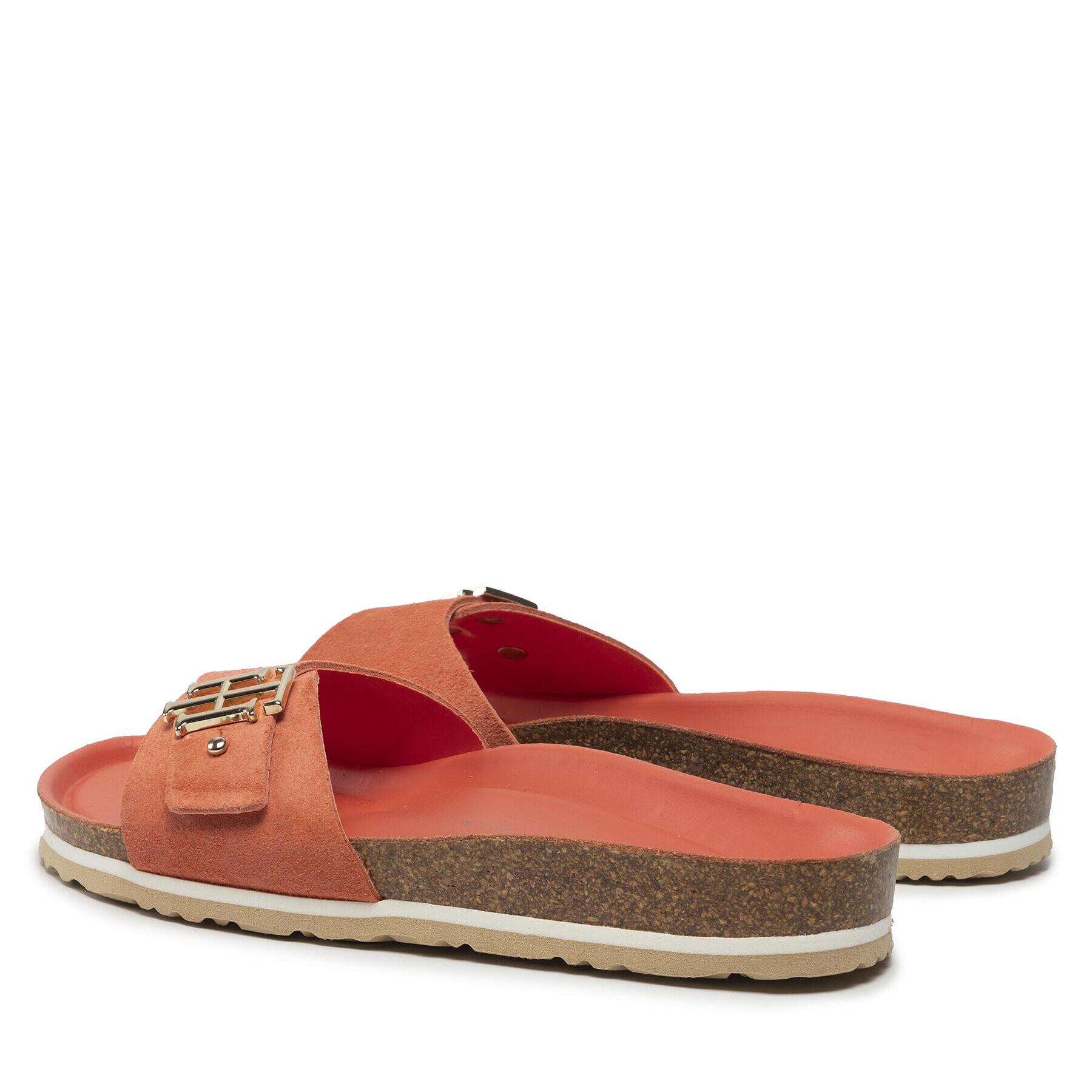 Tommy Hilfiger Natikači Th Molded Footbed Flat Sandal FW0FW06244 Oranžna - Pepit.si