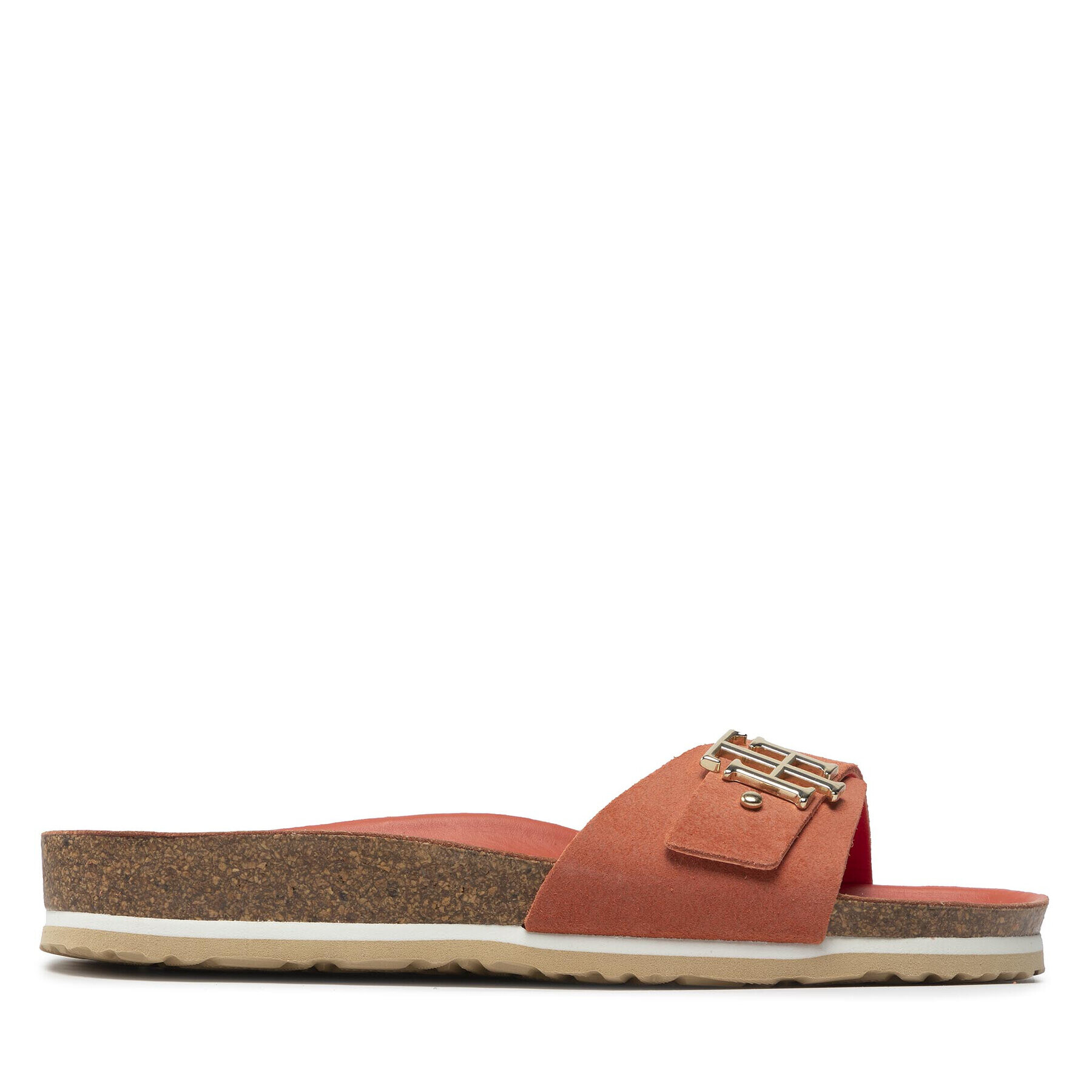 Tommy Hilfiger Natikači Th Molded Footbed Flat Sandal FW0FW06244 Oranžna - Pepit.si