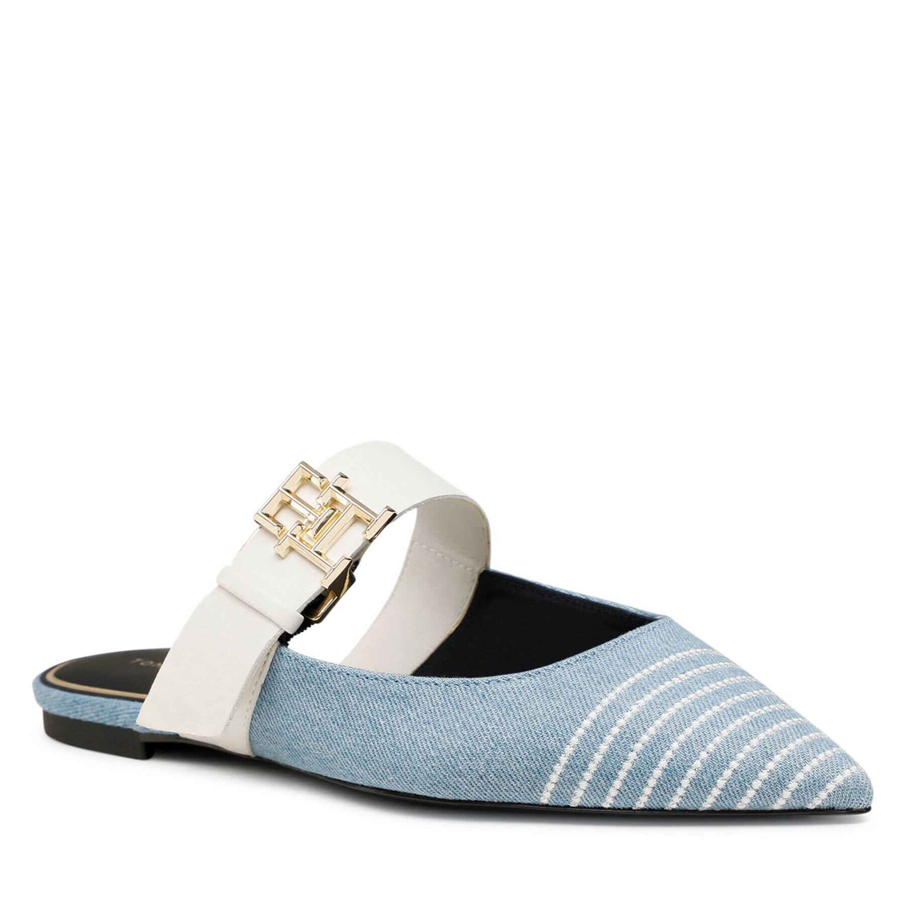 Tommy Hilfiger Natikači Th Pointy Feminine Mule Logo FW0FW07129 Modra - Pepit.si