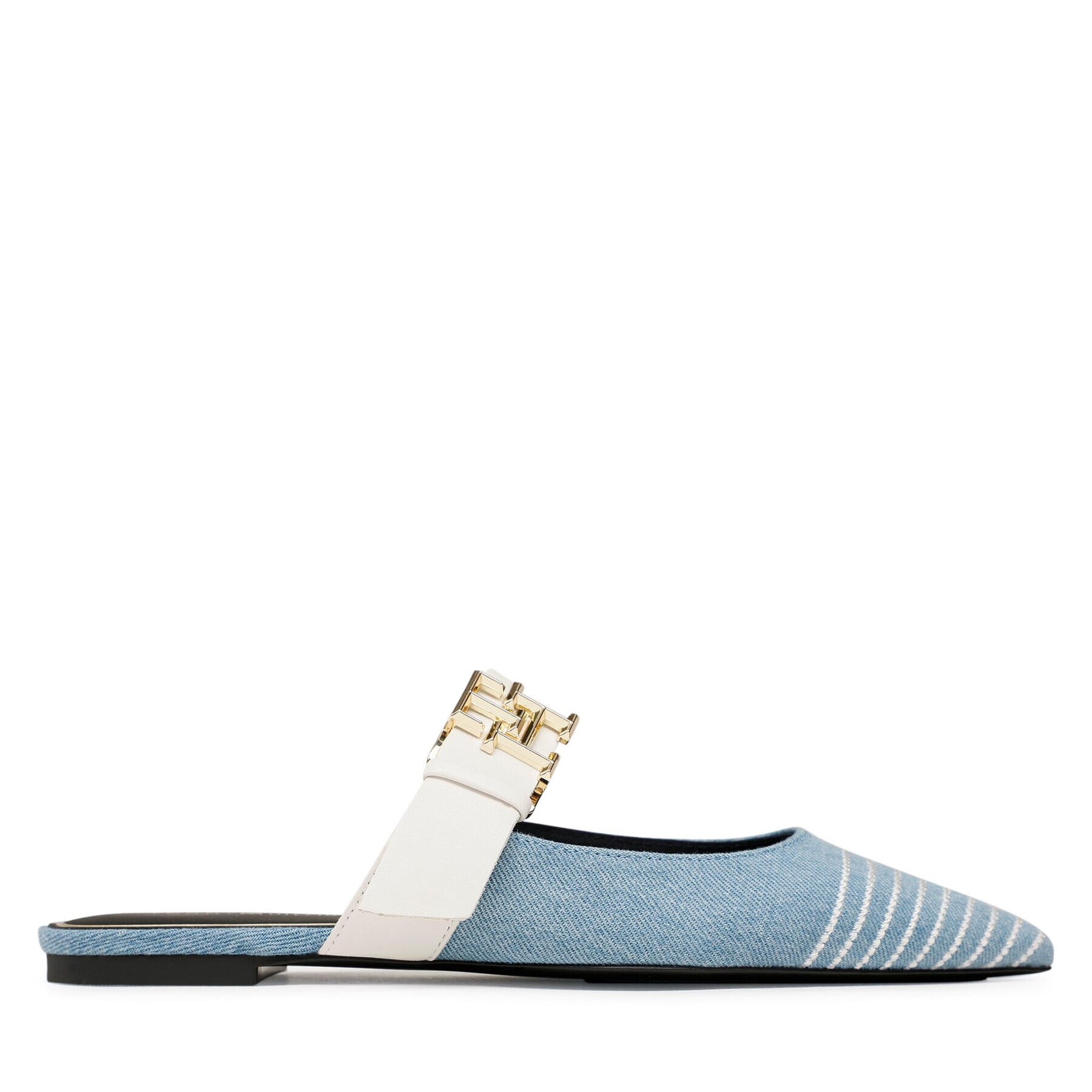 Tommy Hilfiger Natikači Th Pointy Feminine Mule Logo FW0FW07129 Modra - Pepit.si