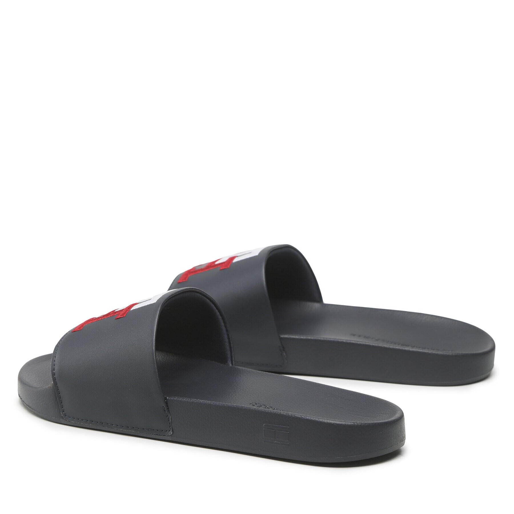 Tommy Hilfiger Natikači Th Raised Embroidery Pool Slide FM0FM04349 Mornarsko modra - Pepit.si