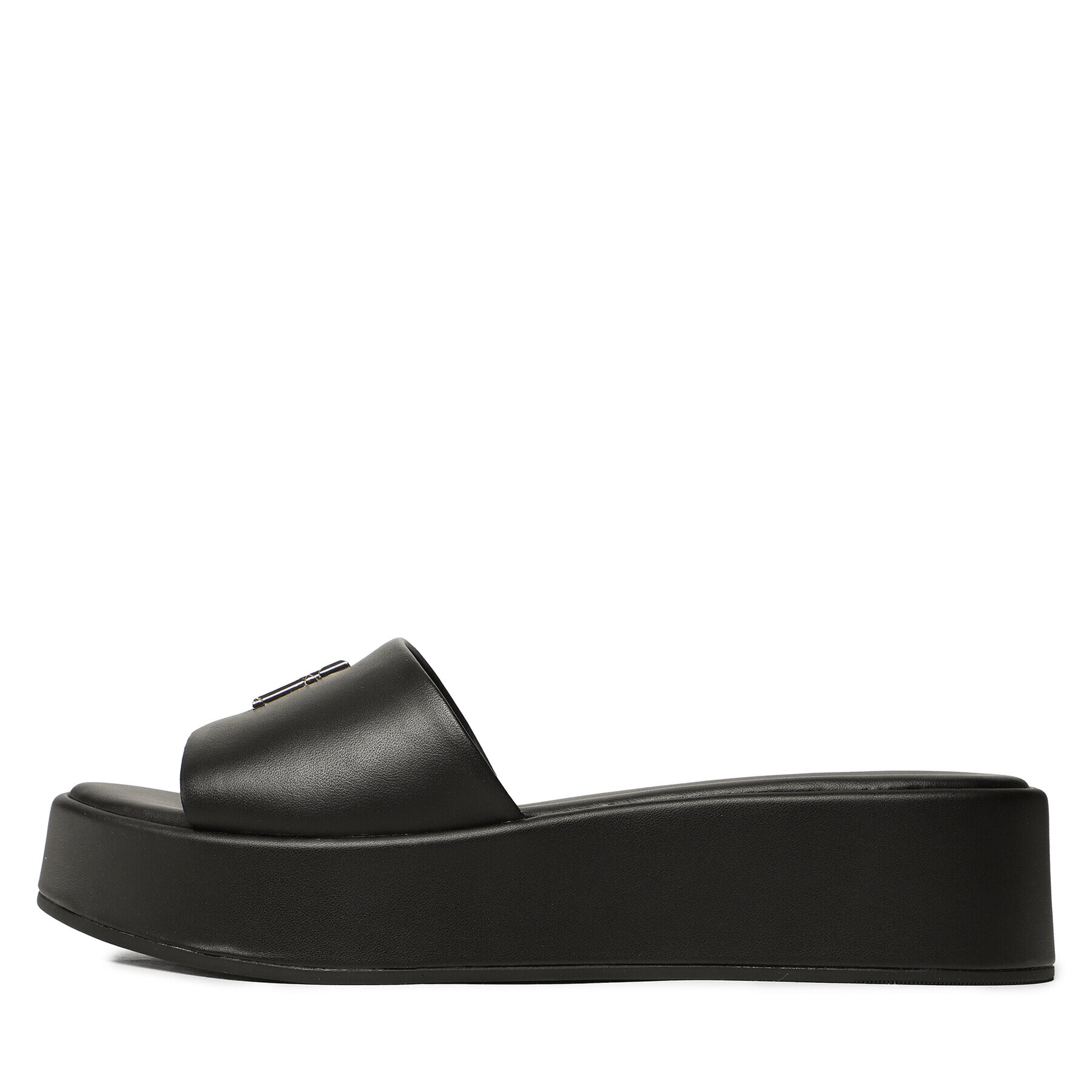 Tommy Hilfiger Natikači Th Slip On Sandal Flatform FW0FW07243 Črna - Pepit.si