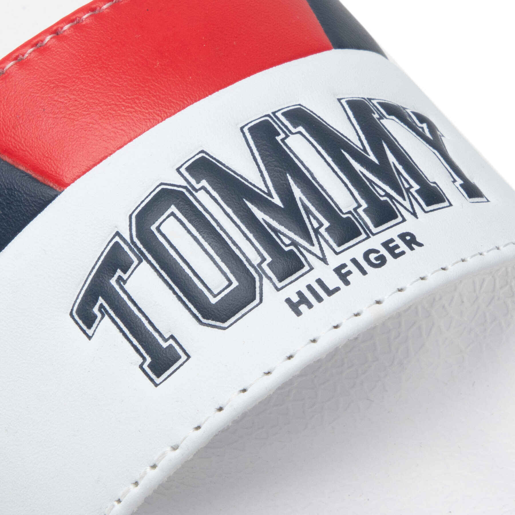 Tommy Hilfiger Natikači Varsity Print Pool Slide T3B0-32274-1172 M Bela - Pepit.si