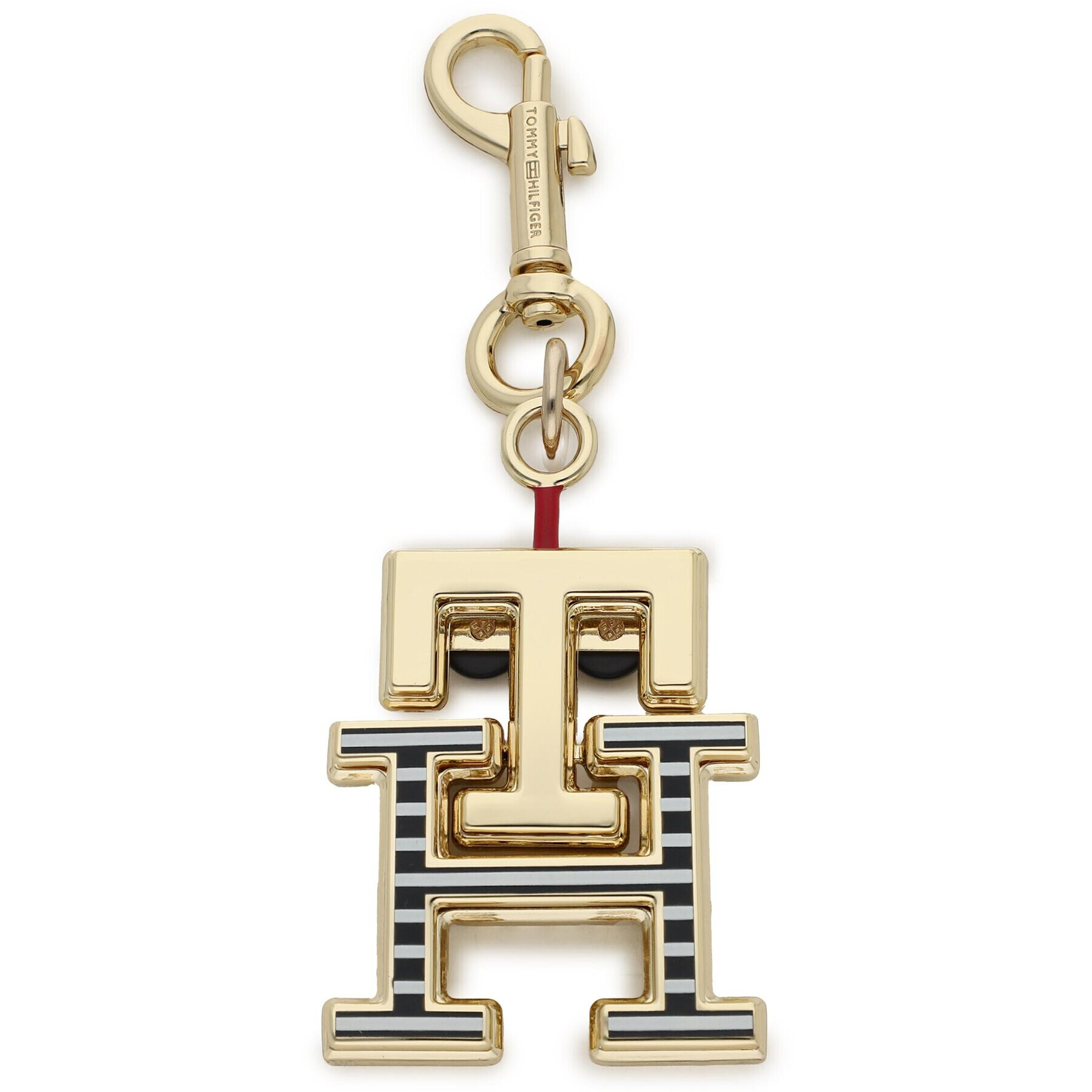 Tommy Hilfiger Obesek Bot Keyfob Stripes AW0AW15062 Zlata - Pepit.si