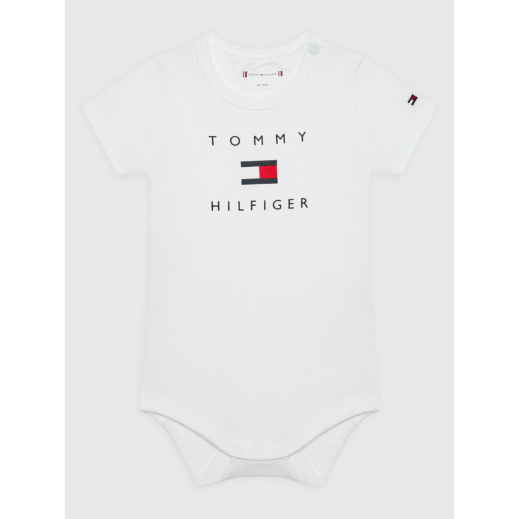 Tommy Hilfiger Otroški bodi KN0KN01422 Bela Regular Fit - Pepit.si