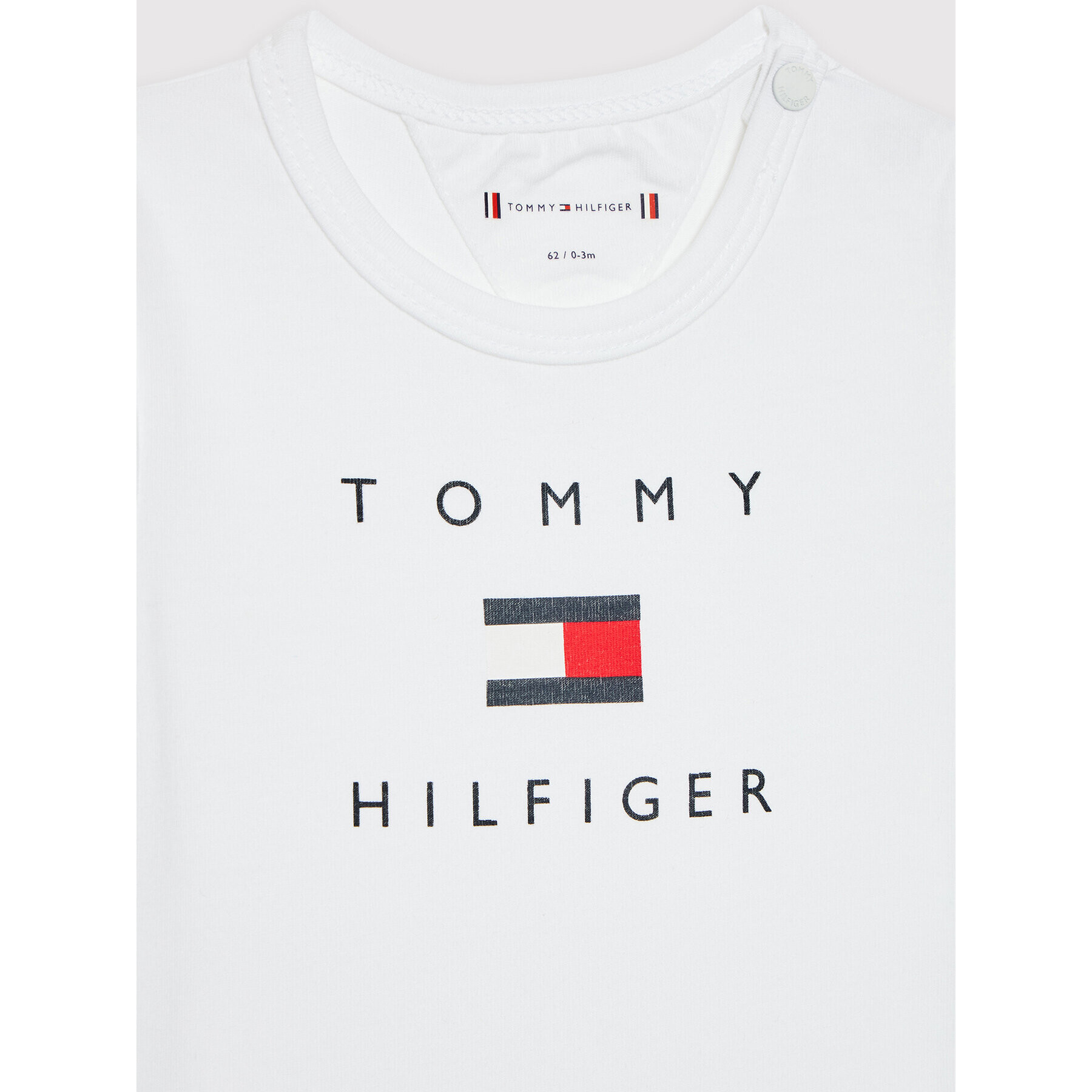 Tommy Hilfiger Otroški bodi KN0KN01422 Bela Regular Fit - Pepit.si