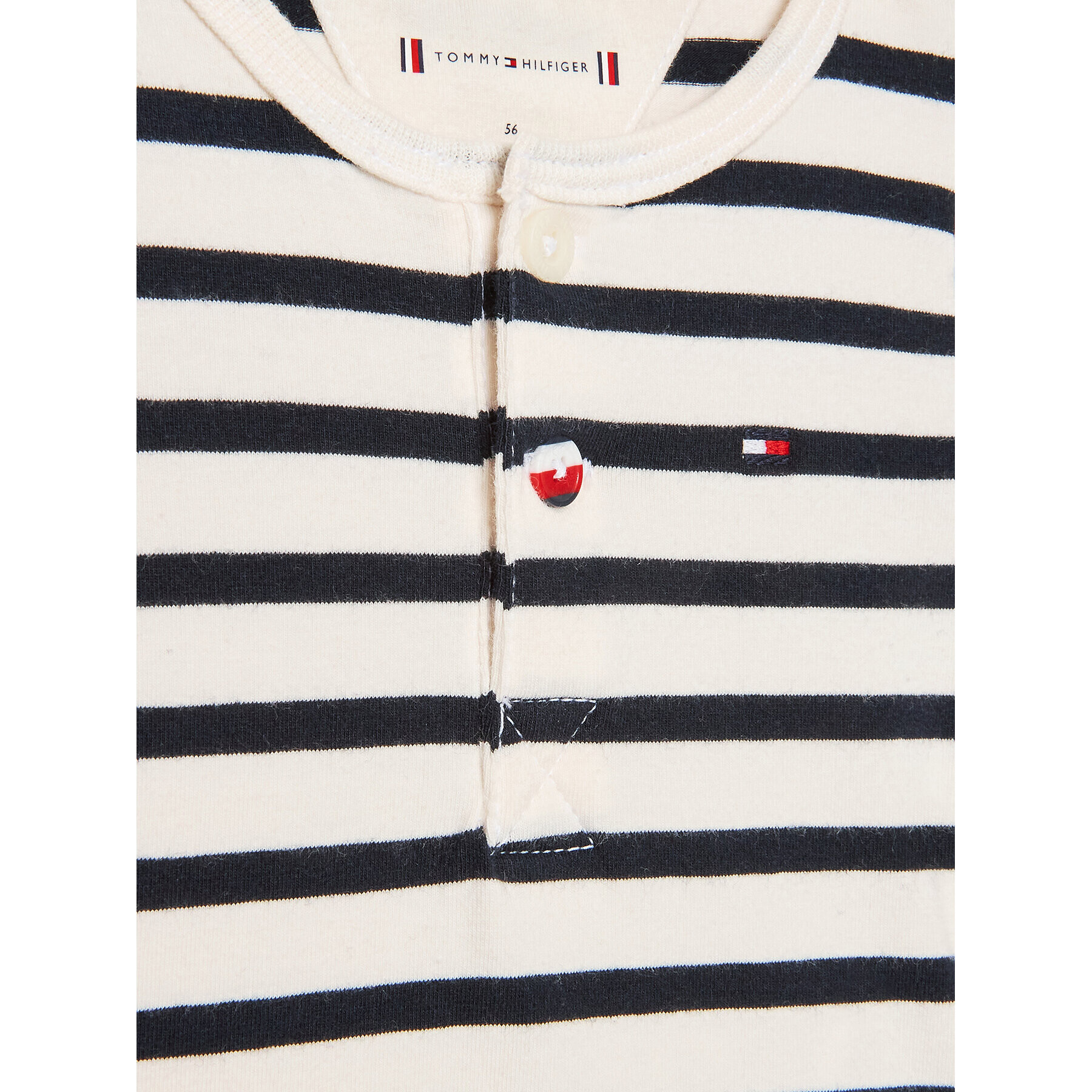 Tommy Hilfiger Otroški bodi KN0KN01633 Bela Regular Fit - Pepit.si