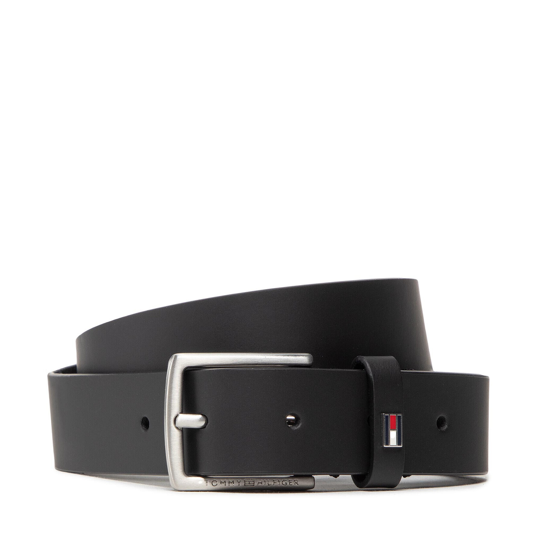 Tommy Hilfiger Otroški pas Classic Small Flag Leather Belt AU0AU01503 Črna - Pepit.si