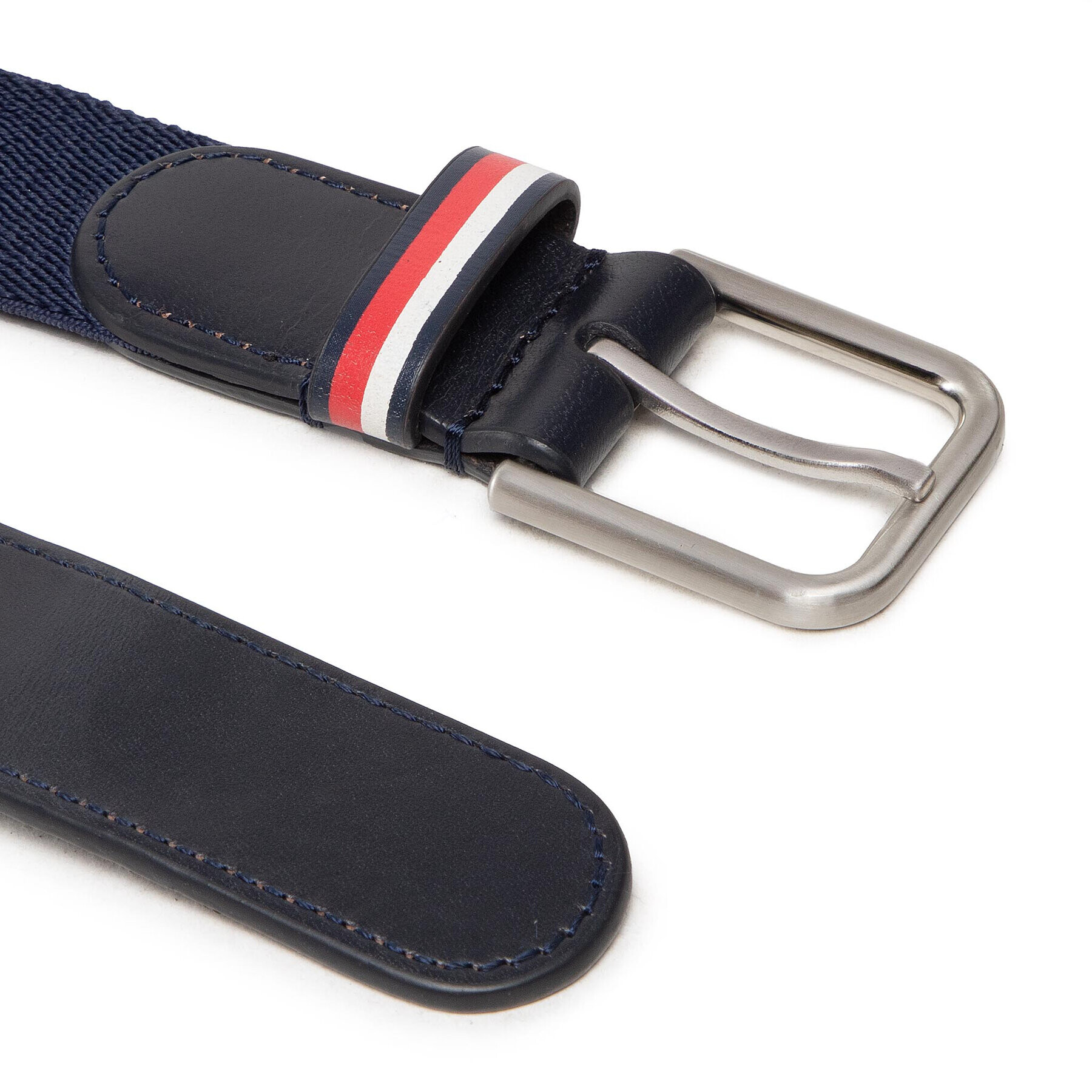 Tommy Hilfiger Otroški pas Elasticated Leather Belt AM0AM09610 Mornarsko modra - Pepit.si