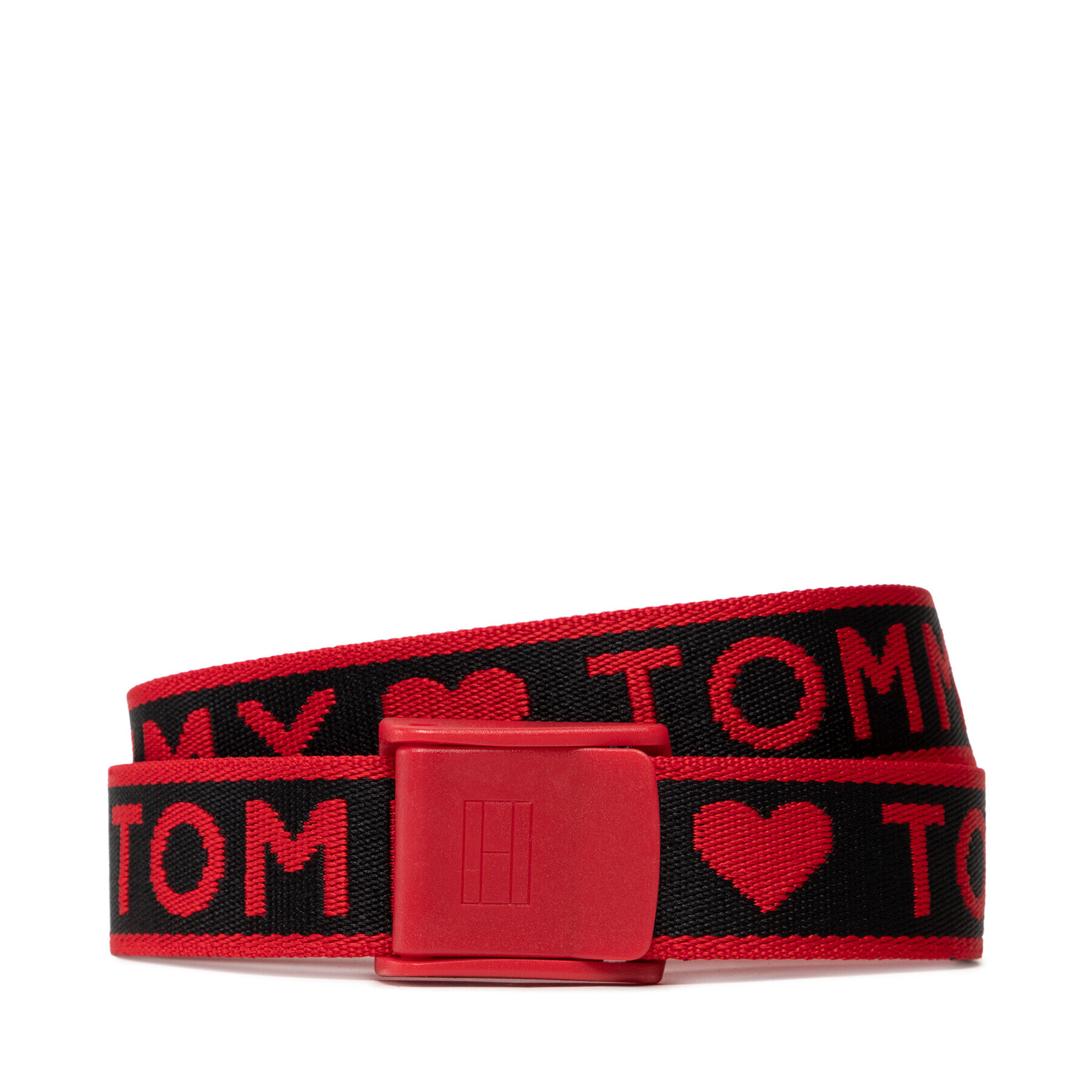 Tommy Hilfiger Otroški pas Plaque Webbing Belt Hearts AW0AW11146 Rdeča - Pepit.si