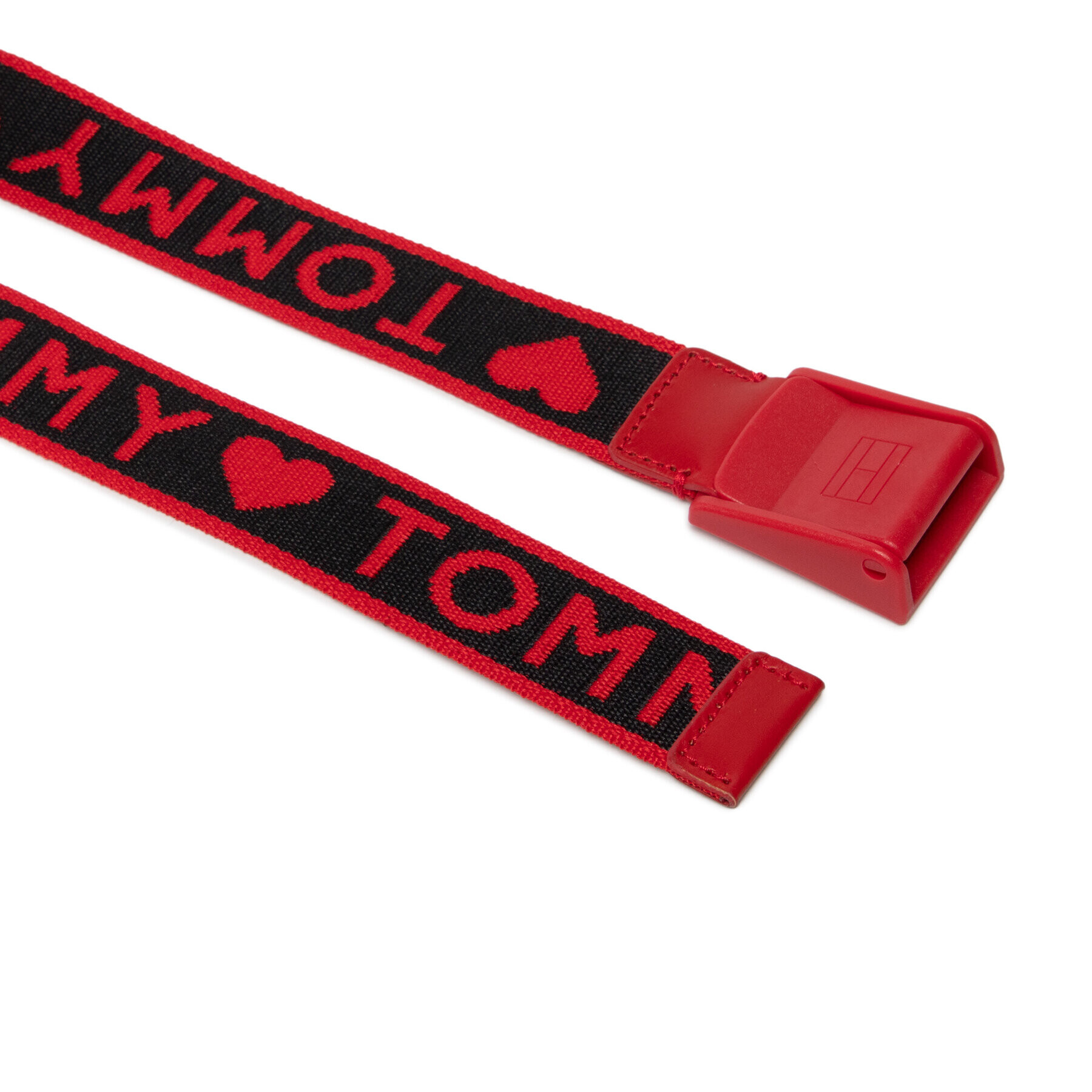 Tommy Hilfiger Otroški pas Plaque Webbing Belt Hearts AW0AW11146 Rdeča - Pepit.si