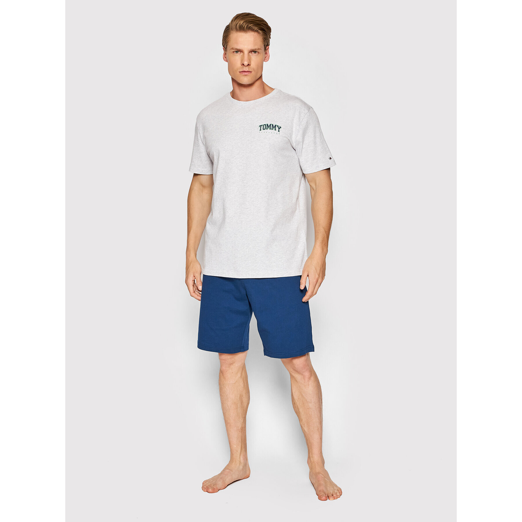 Tommy Hilfiger Pižama Short Set UM0UM02419 Siva Regular Fit - Pepit.si